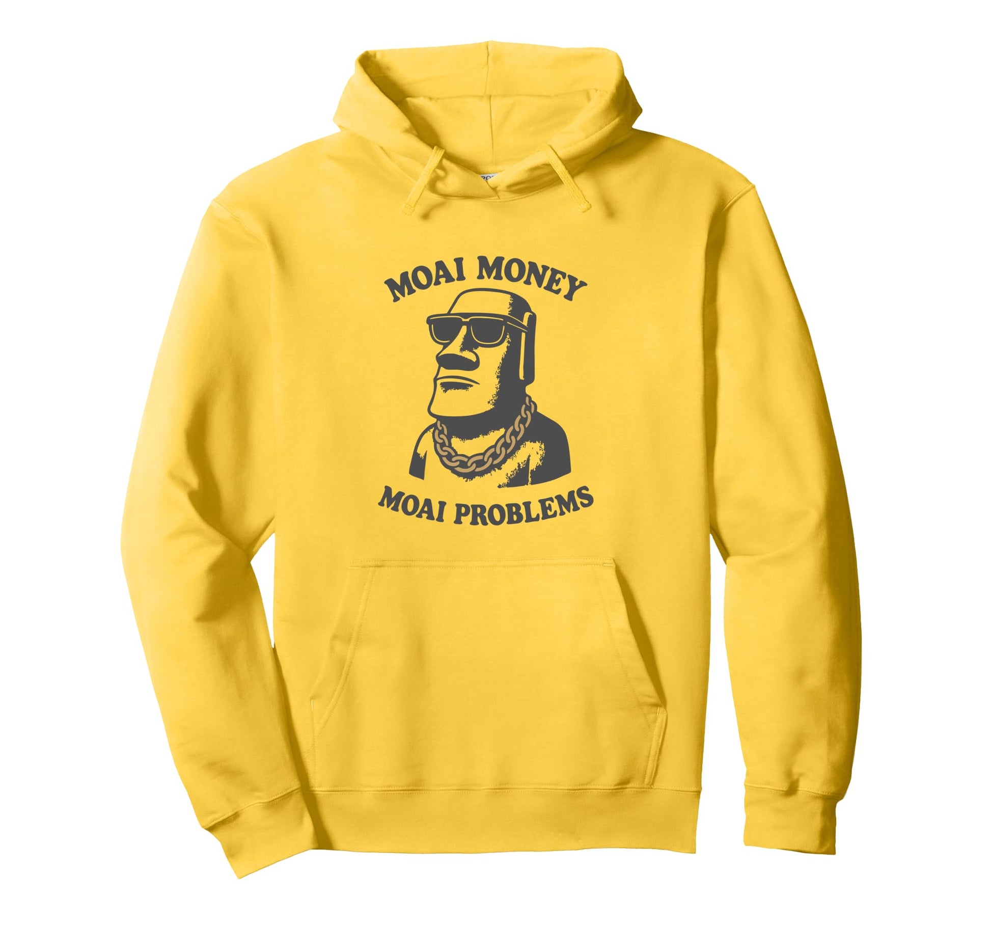 Moai Money Moai Problems Funny Hoodie - Aesthetic Graphic Unisex - T-Shirt, Sweatshirt, Hoodie