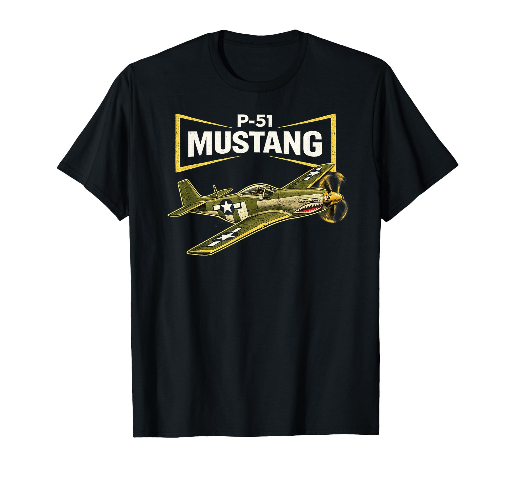 P 51 Mustang Ww2 Plane Aircraft T-Shirt - Streetwear Style Men Women - T-Shirt, Sweatshirt, Hoodie