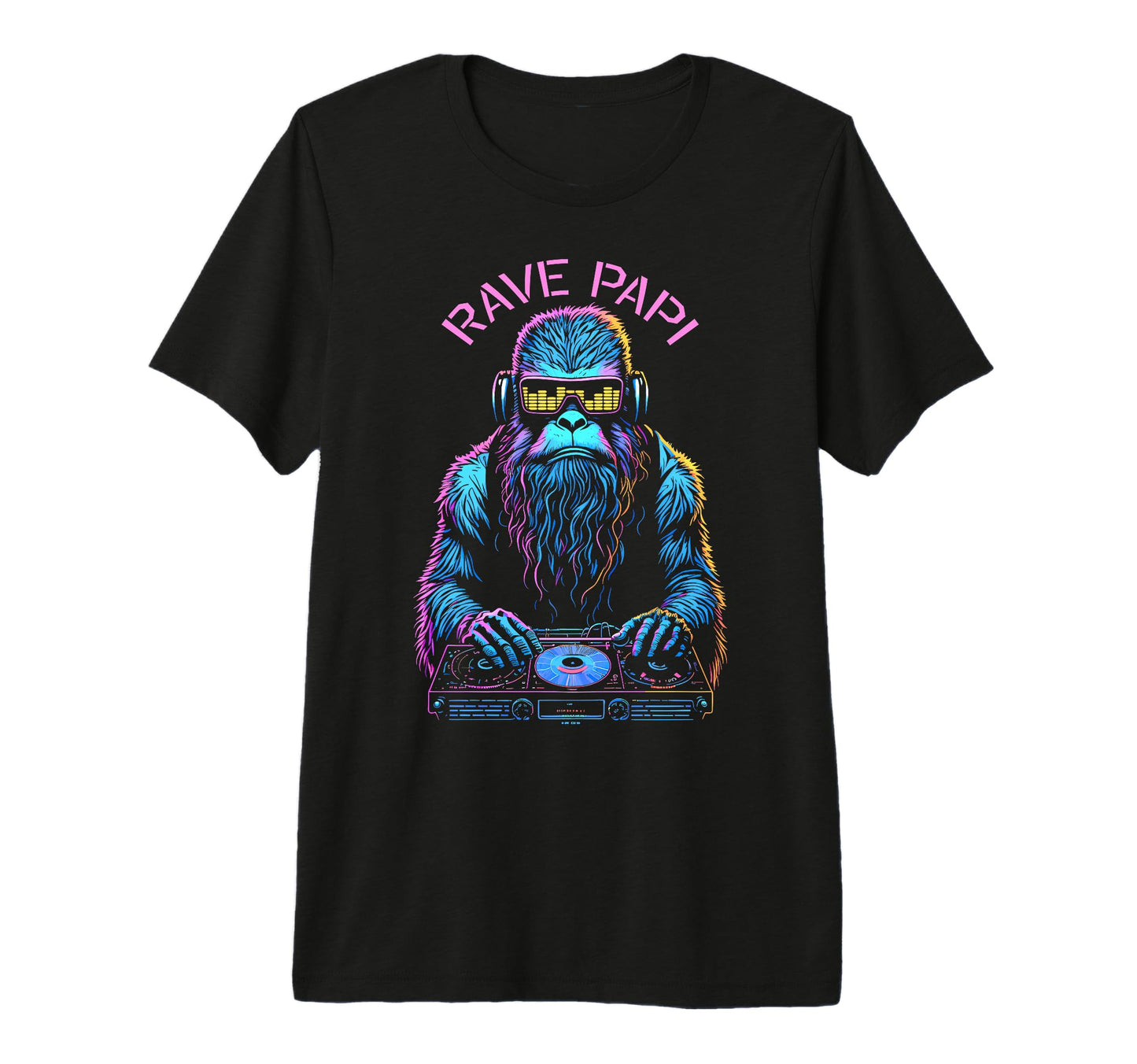 Rave Papi Edm Music Festival Bigfoot T-Shirt - Novelty Apparel for Adults - T-Shirt, Sweatshirt, Hoodie