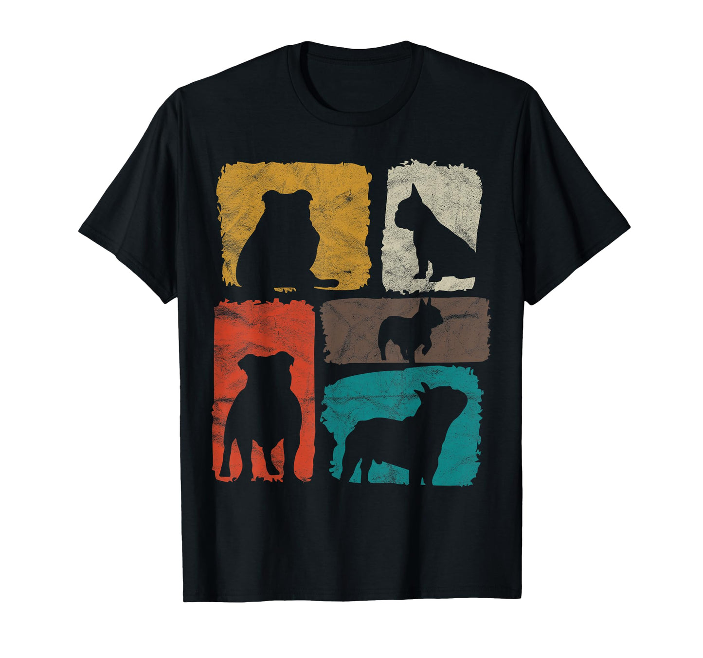 French Bulldog Collage Frenchie Dad Mom T-Shirt - Graphic Print Men Women - T-Shirt, Sweatshirt, Hoodie