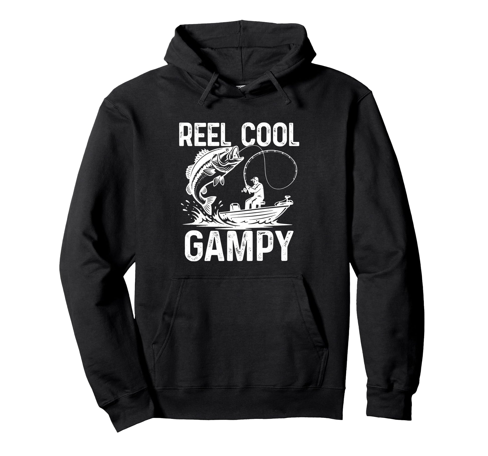 Reel Gampy Fishing Gifts Fathers Hoodie - Casual Everyday Wear Men Women - T-Shirt, Sweatshirt, Hoodie