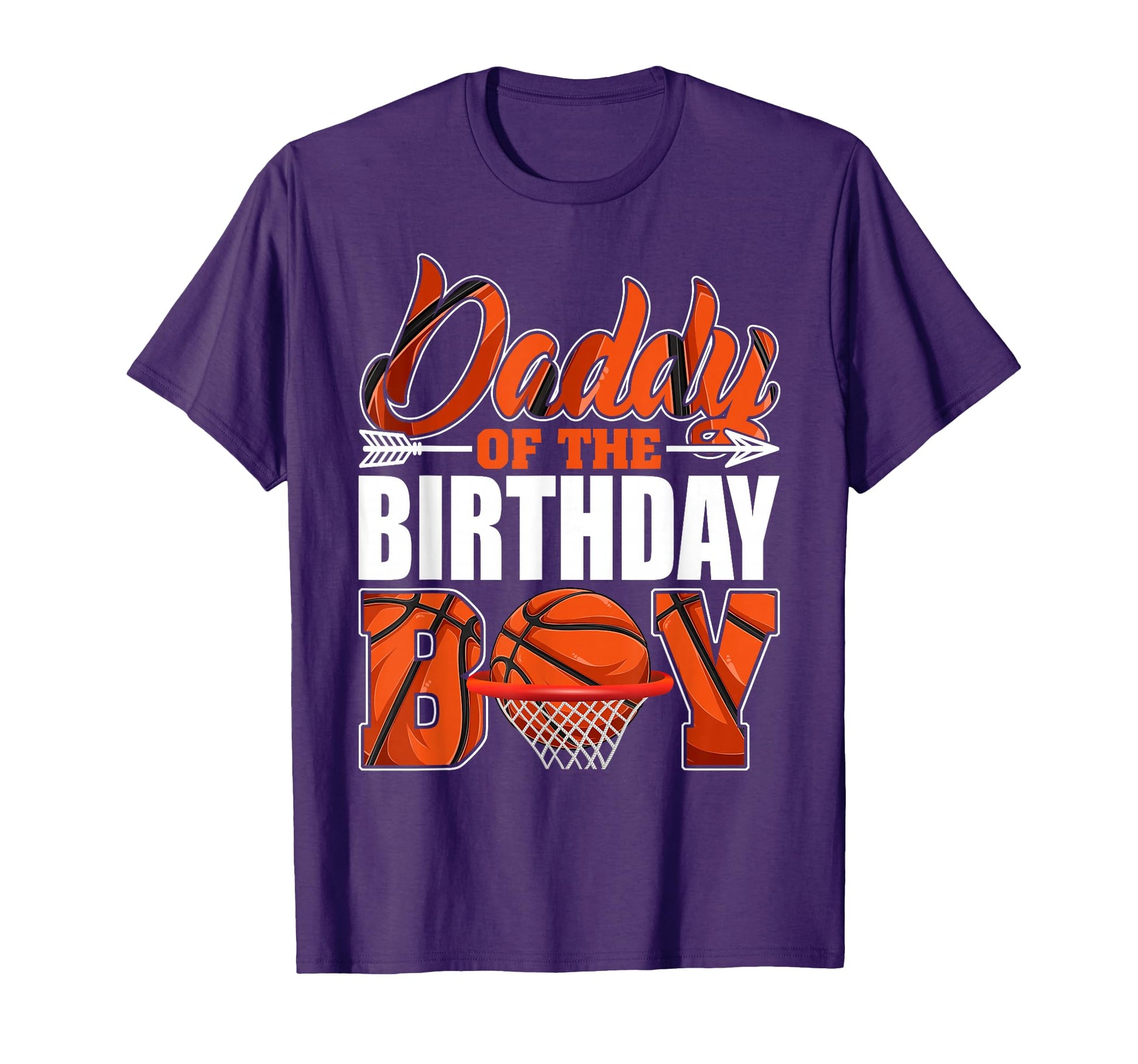 Daddy Birthday Basketball Matching T-Shirt - Minimalist Print Men Women - T-Shirt, Sweatshirt, Hoodie