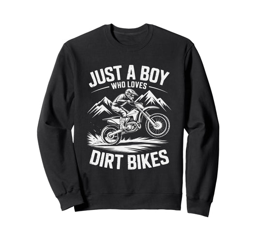 Biker Motorbiker Motorcyclist Dirt Sweatshirt - Novelty Apparel Men Women - T-Shirt, Sweatshirt, Hoodie