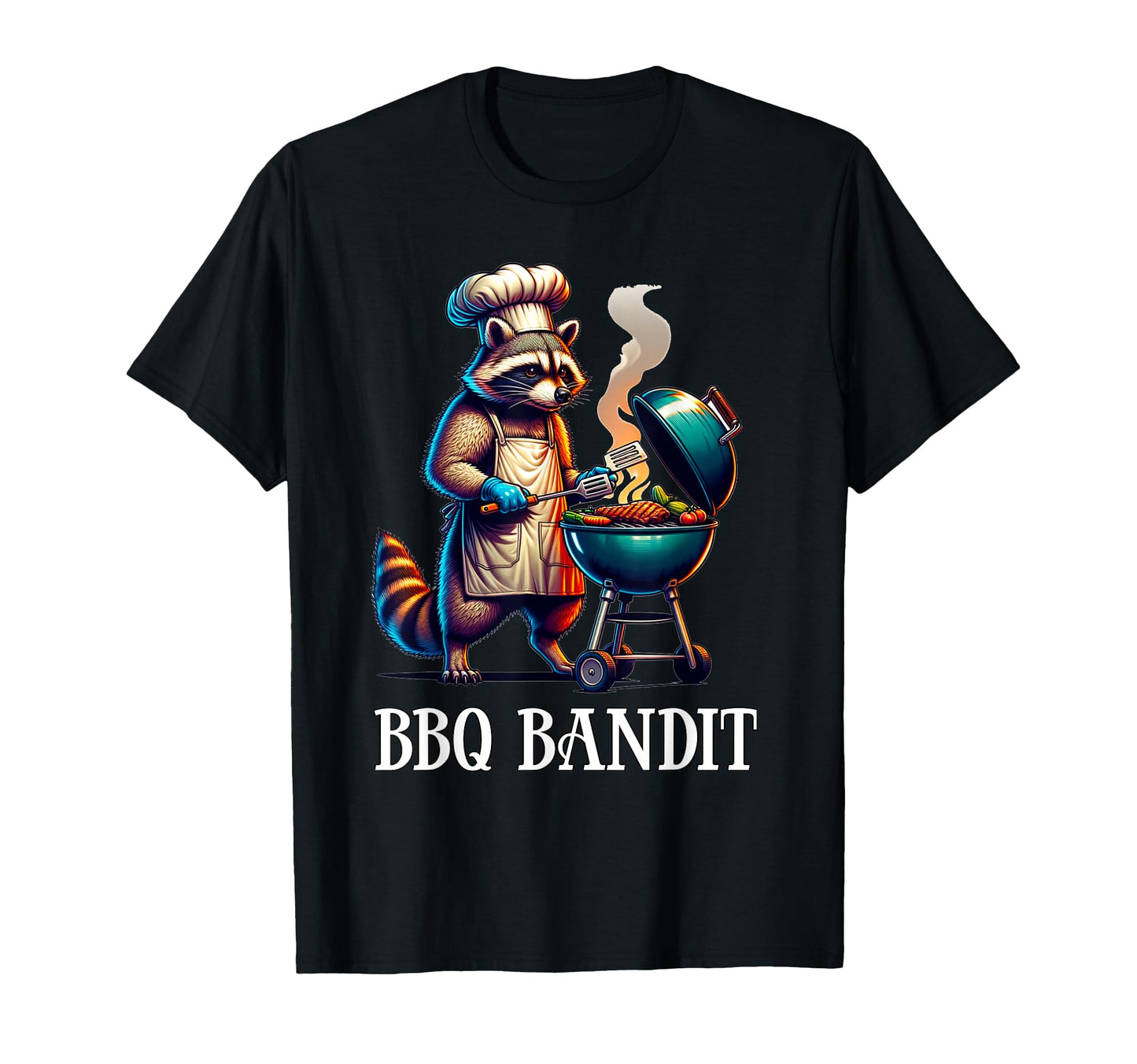 Bbq Bandit Raccoon Grill Master T-Shirt - Fun Novelty Design Men Women - T-Shirt, Sweatshirt, Hoodie