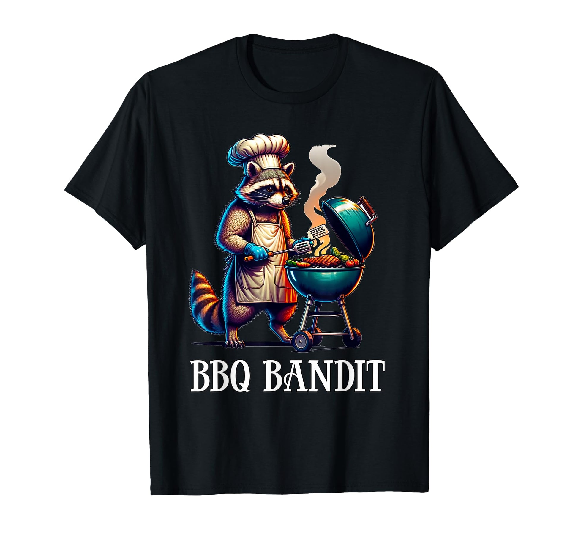 Bbq Bandit Raccoon Grill Master T-Shirt - Fun Novelty Design Men Women - T-Shirt, Sweatshirt, Hoodie