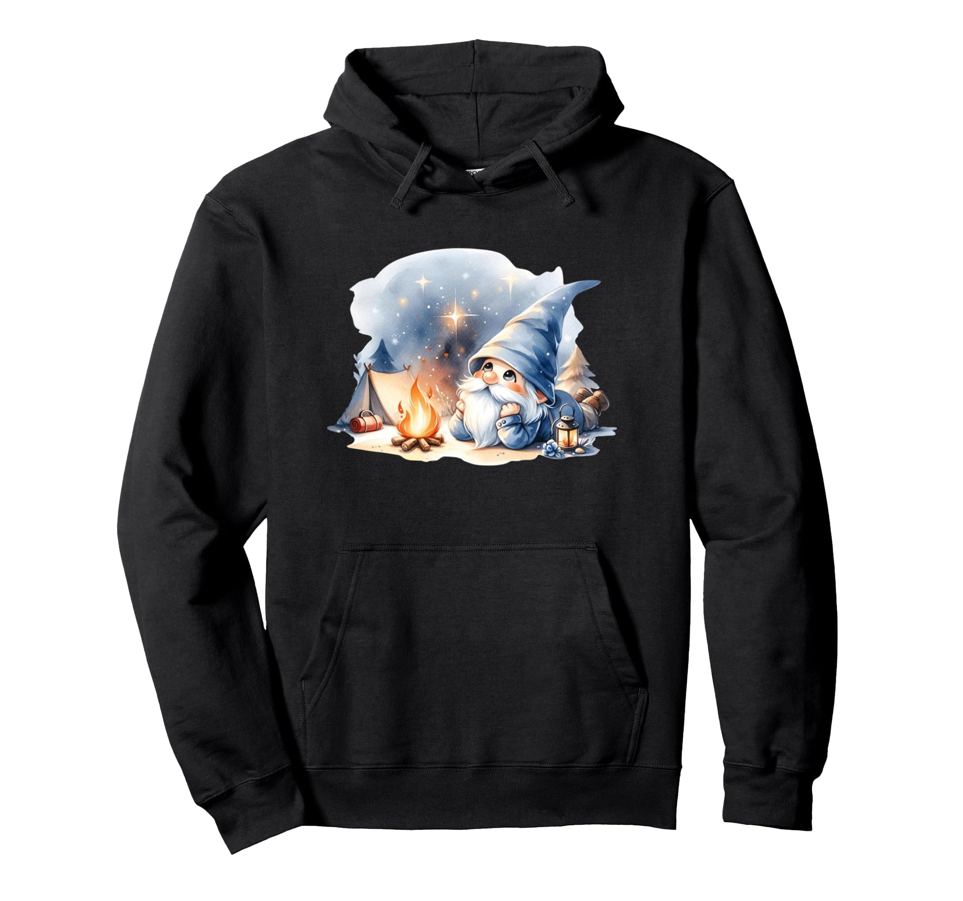 Funny Camper Dad Gnome Campfire Tent Love Hoodie - Streetwear Style Unisex - T-Shirt, Sweatshirt, Hoodie