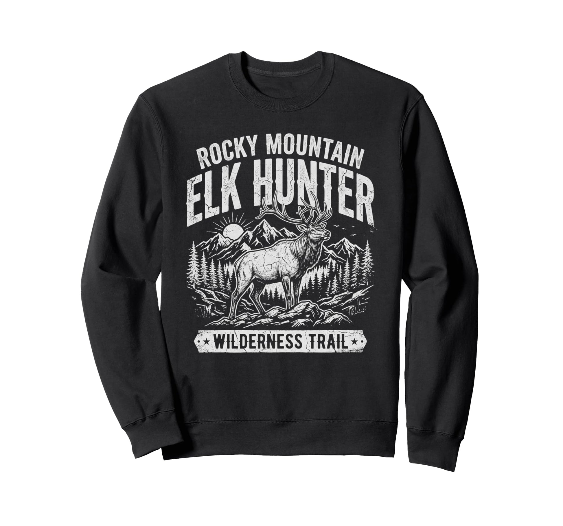 Rocky Mountain Elk Hunter Hunting Sweatshirt - Graphic Print Unisex - T-Shirt, Sweatshirt, Hoodie