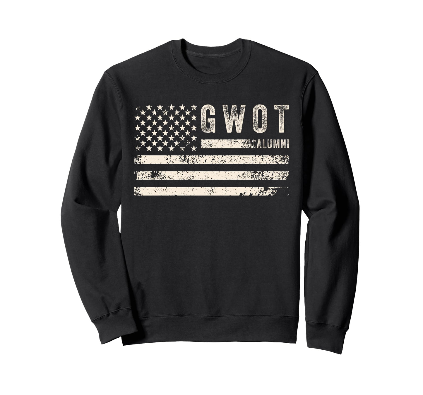 Gwot Alumni Veteran American Flag Sweatshirt - Fun Novelty Design Unisex - T-Shirt, Sweatshirt, Hoodie
