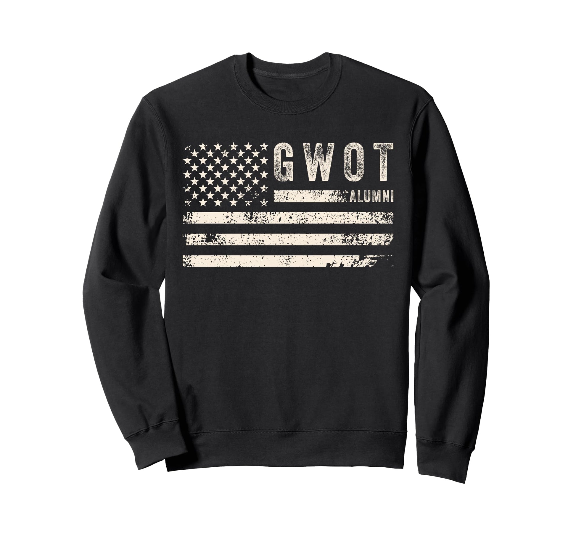 Gwot Alumni Veteran American Flag Sweatshirt - Fun Novelty Design Unisex - T-Shirt, Sweatshirt, Hoodie