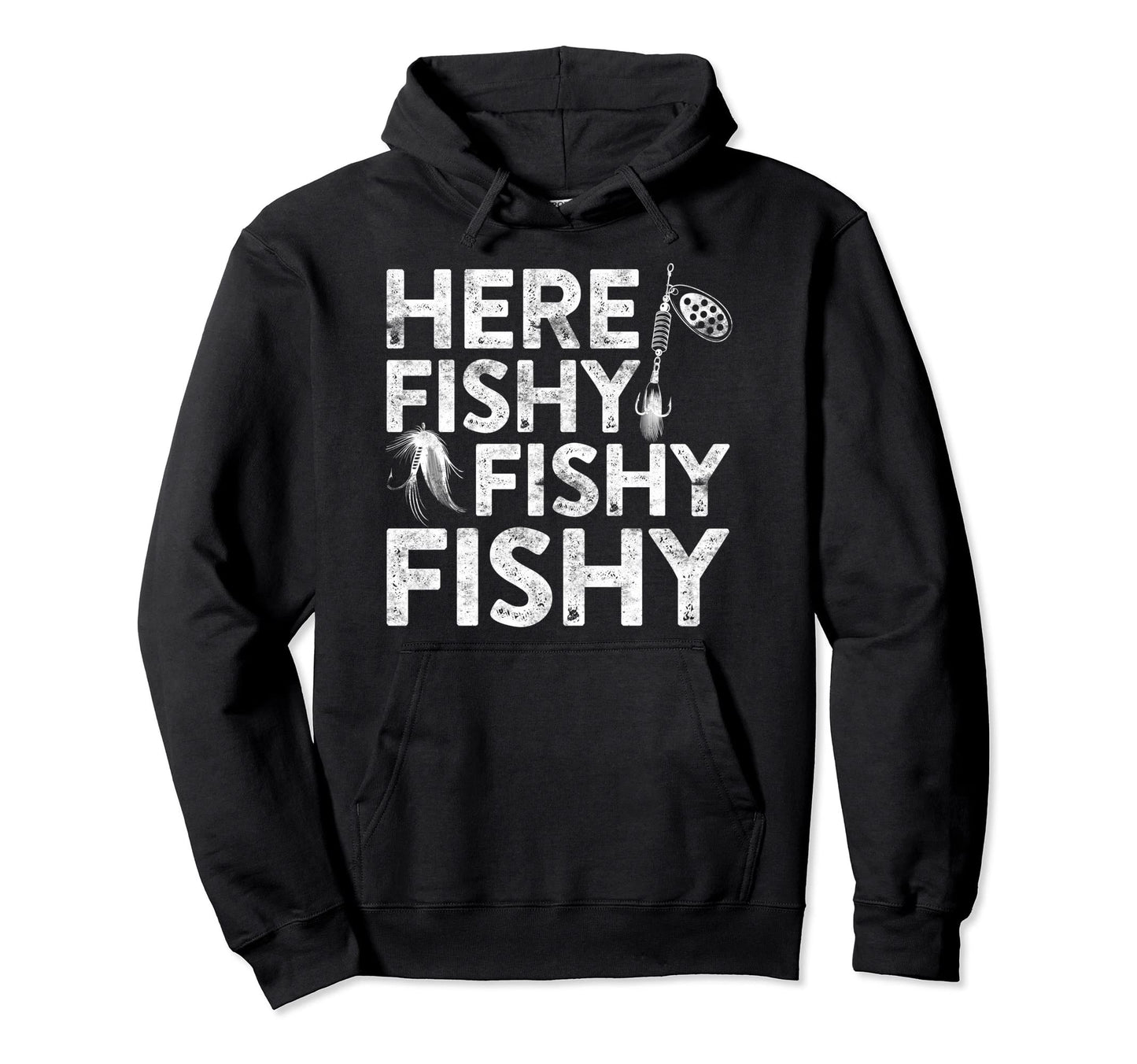Fishermans Gift Fishy Fisherman Hoodie - Custom Art Print for Adults - T-Shirt, Sweatshirt, Hoodie