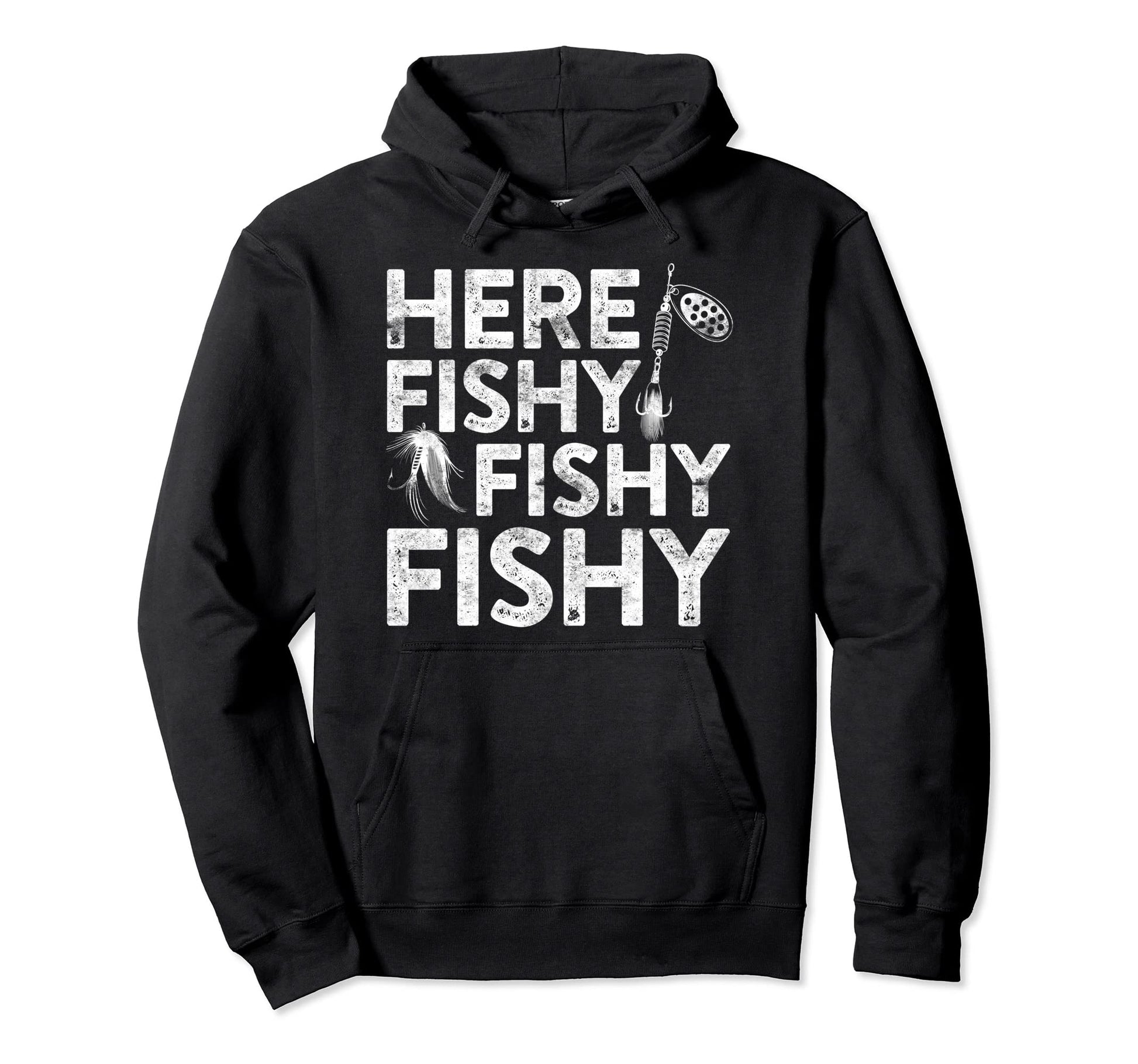 Fishermans Gift Fishy Fisherman Hoodie - Custom Art Print for Adults - T-Shirt, Sweatshirt, Hoodie