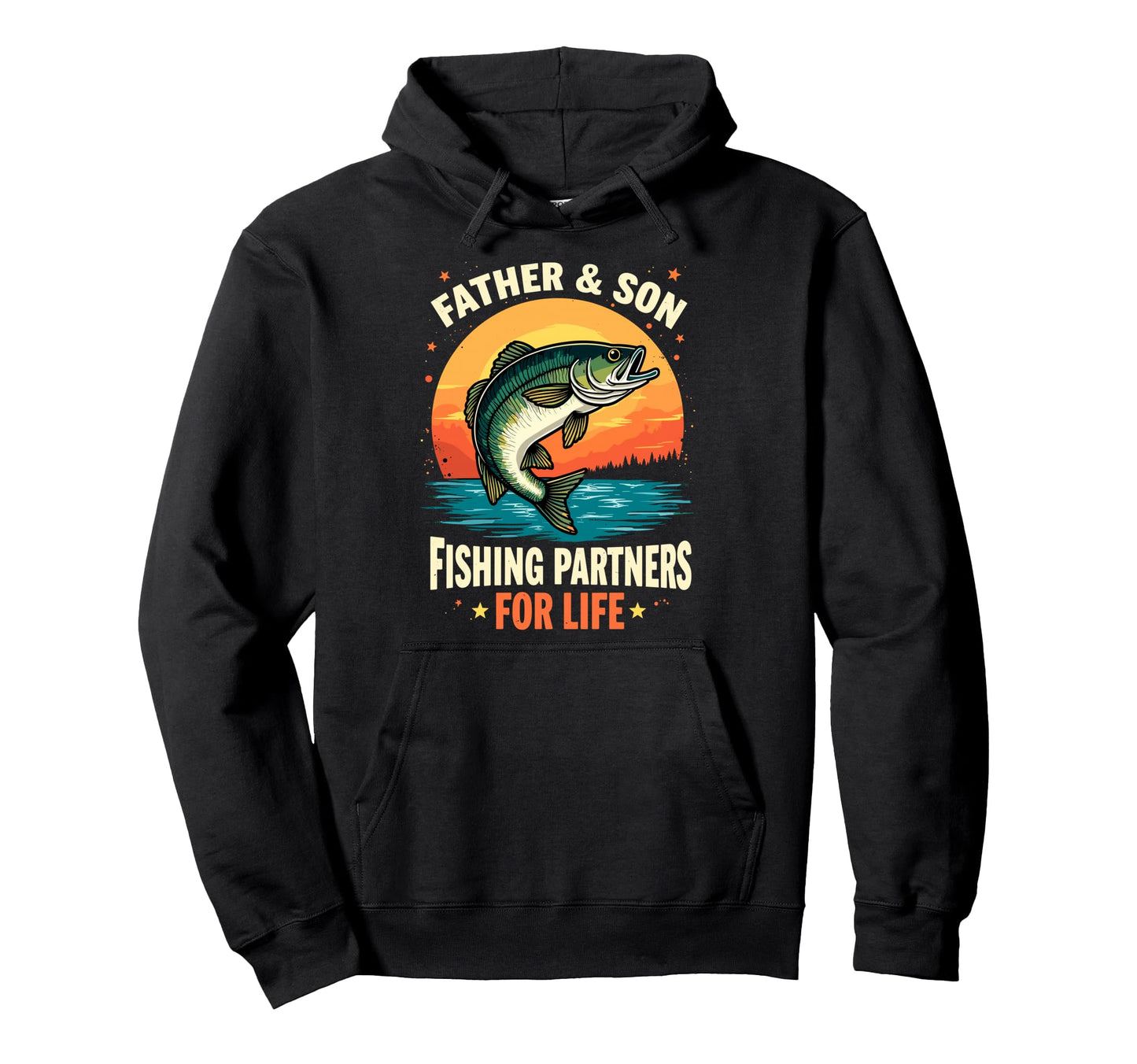 Father Son Fishing Partners Life Hoodie - Graphic Print Men Women - T-Shirt, Sweatshirt, Hoodie