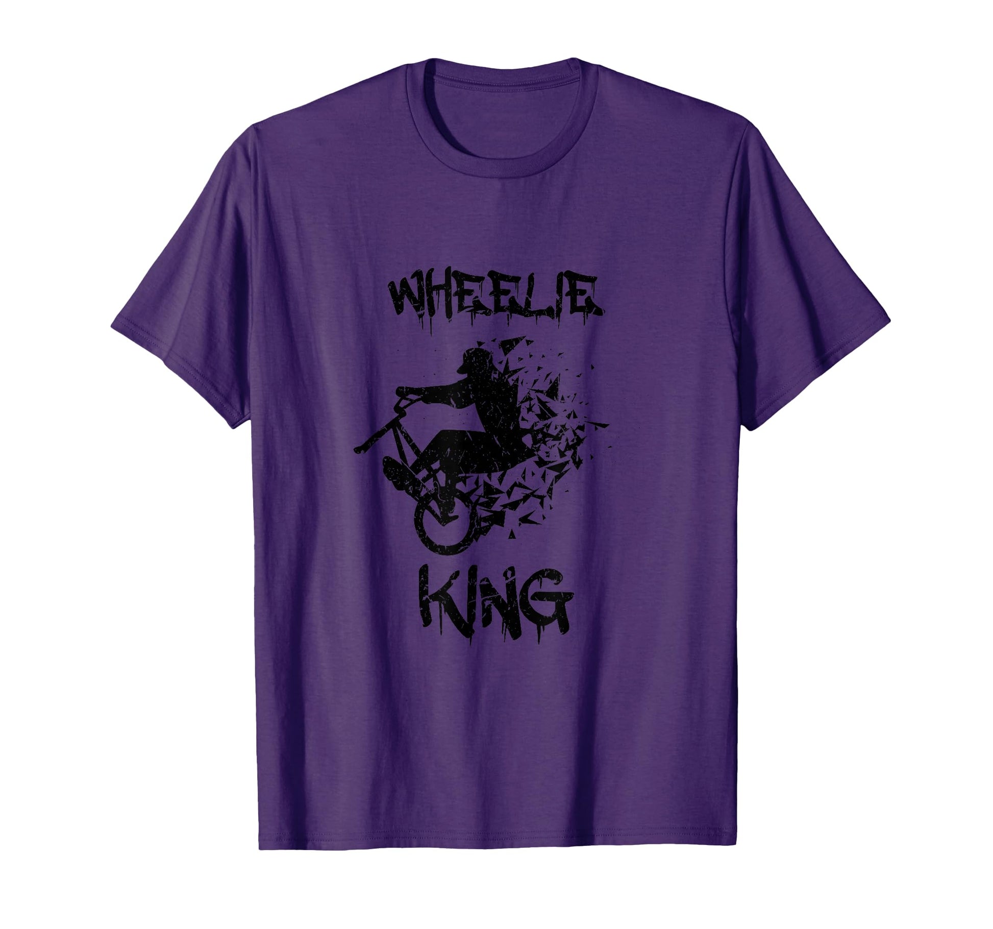 Wheelie King Bmx Biker T-Shirt - Graphic Print Men Women - T-Shirt, Sweatshirt, Hoodie