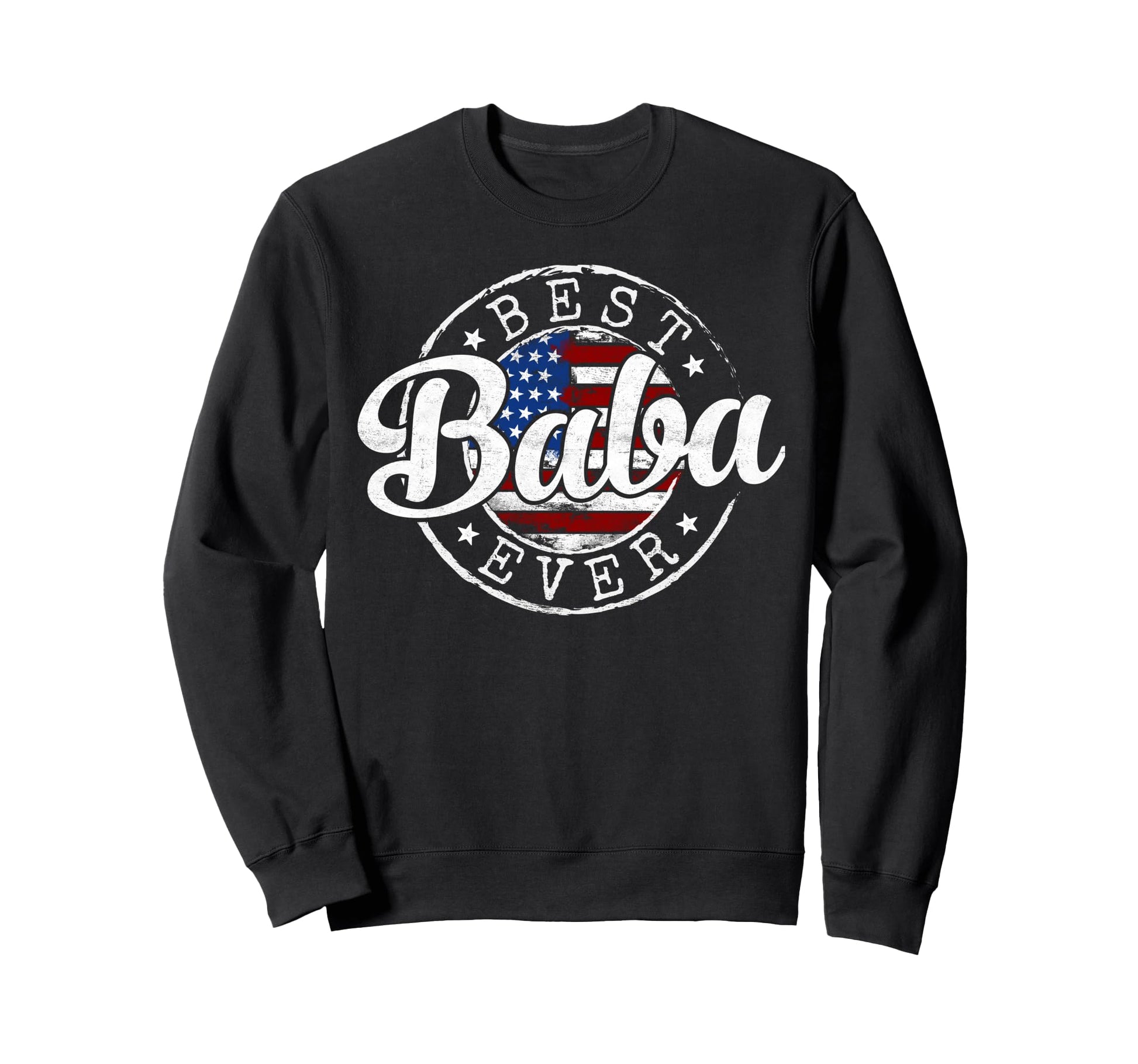 Best Baba Ever Usa Flag Stamp Sweatshirt - Custom Art Print Men Women - T-Shirt, Sweatshirt, Hoodie