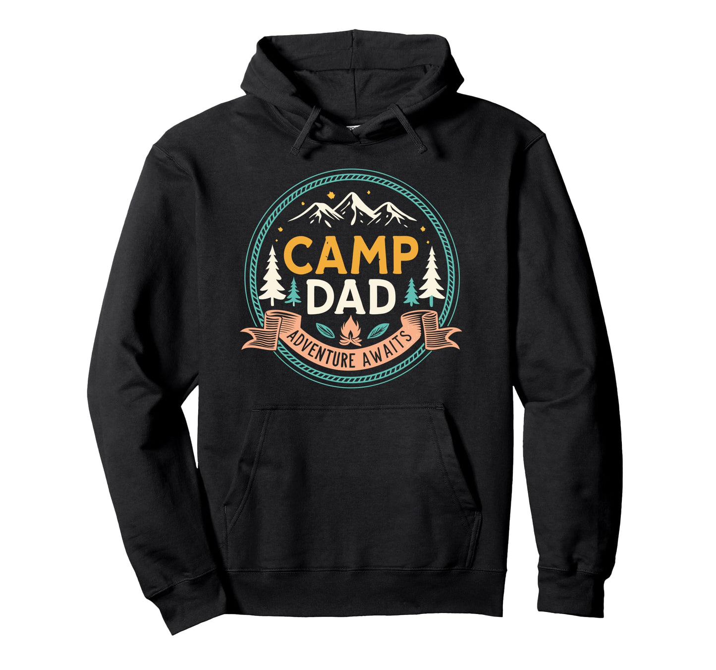 Fathers Day Camping Camp Dad Hoodie - Minimalist Print for Adults - T-Shirt, Sweatshirt, Hoodie