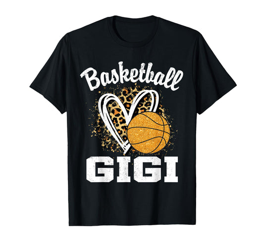 Basketball Gigi Leopard Heart Matching T-Shirt - Fun Novelty Design Unisex - T-Shirt, Sweatshirt, Hoodie