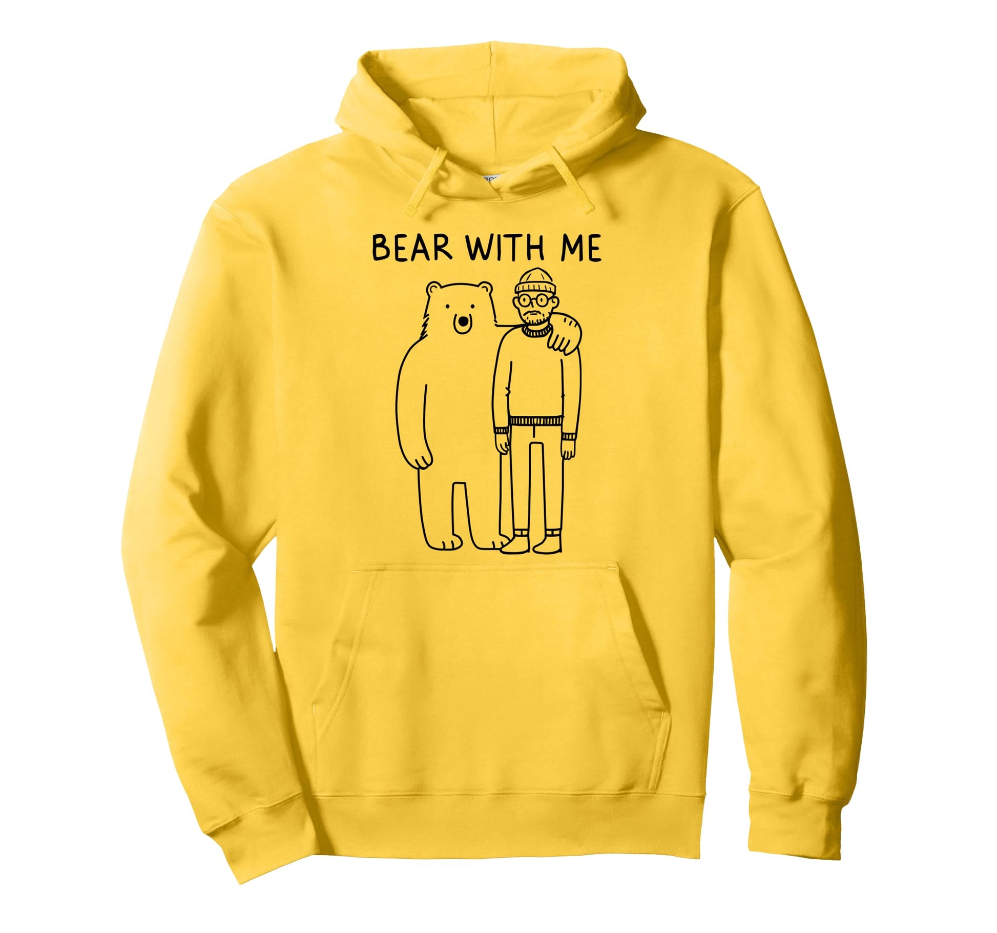 Bear Me Funny Minimalist Animal Pun Hoodie - Fun Novelty Design Unisex - T-Shirt, Sweatshirt, Hoodie
