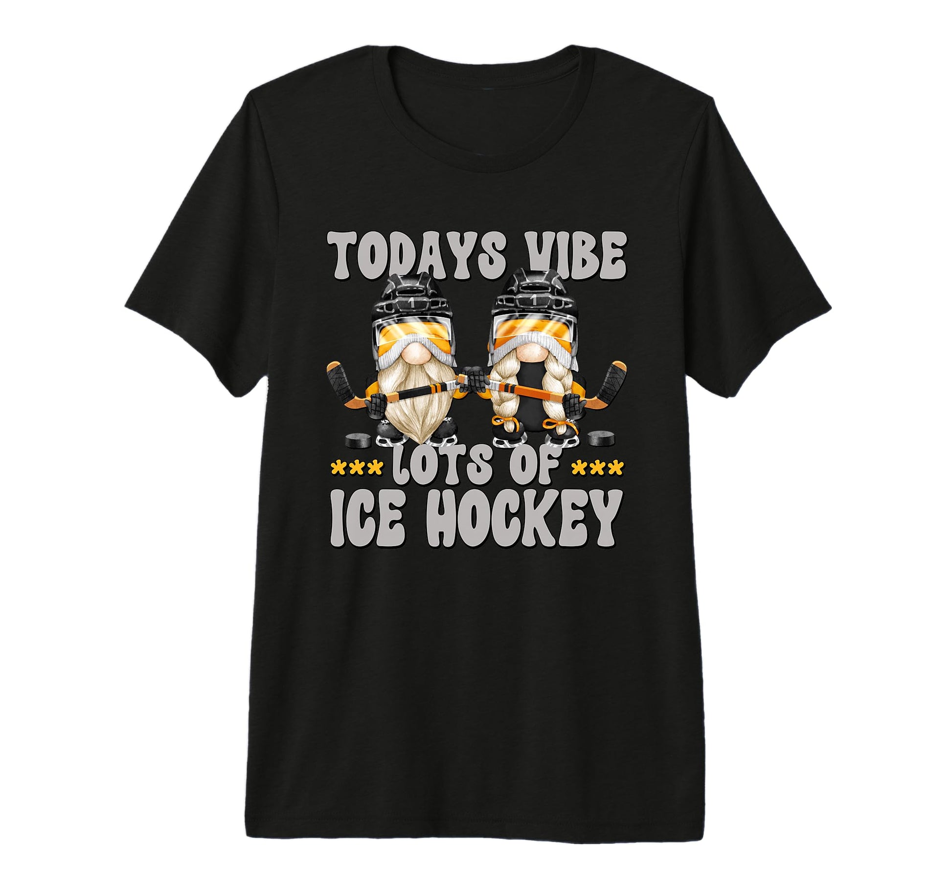 Funny Hockey Couples Ice Hockey Gnome T-Shirt - Trendy Graphic Men Women - T-Shirt, Sweatshirt, Hoodie