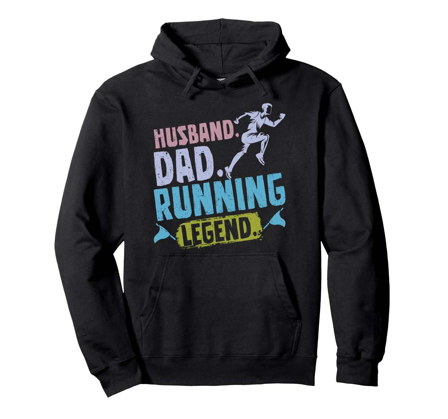 Husband Husband Dad Running Legend Hoodie - Custom Art Print Men Women - T-Shirt, Sweatshirt, Hoodie
