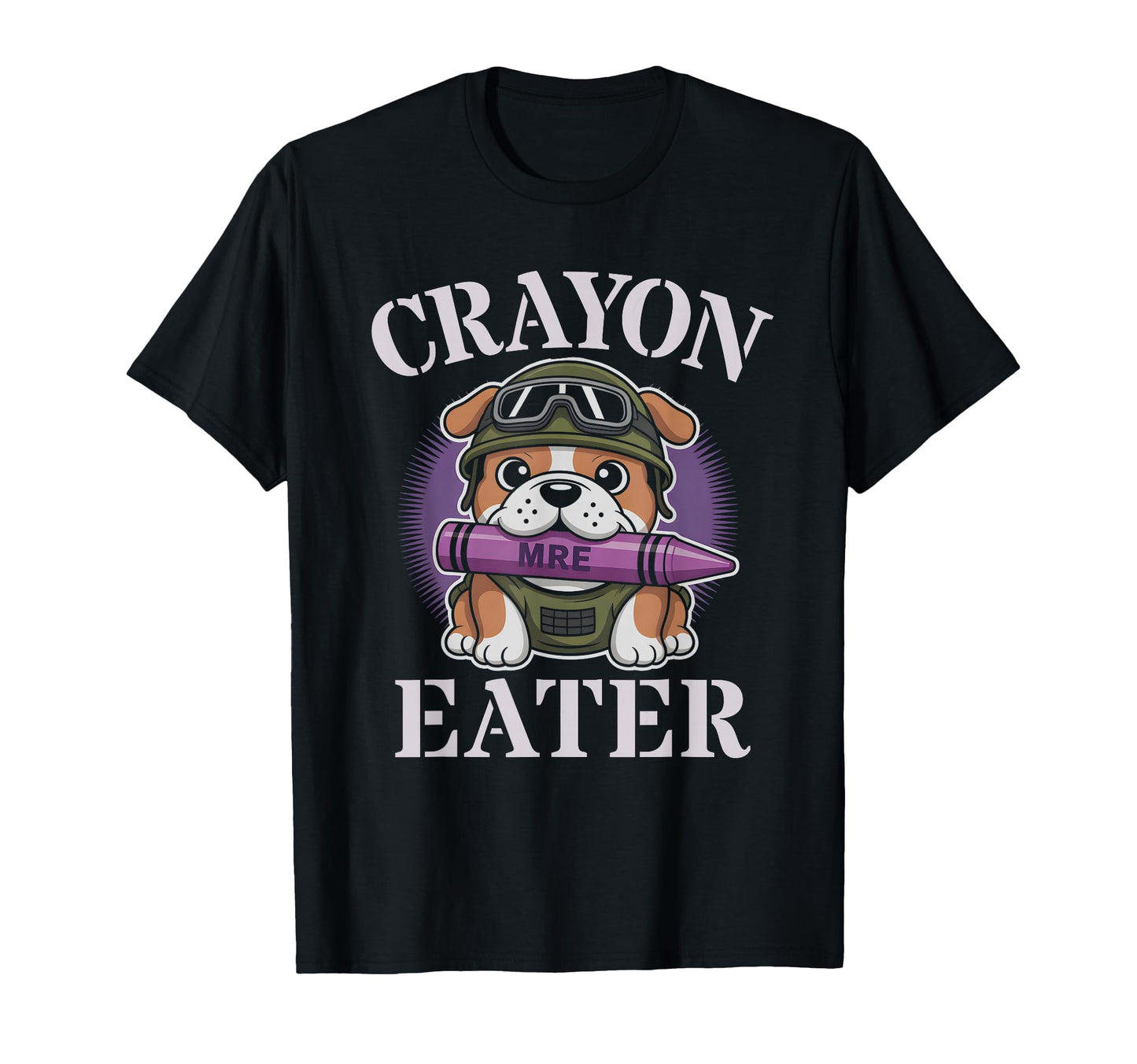 Crayon Eater Bulldog Corps Team T-Shirt - Unique Graphic for Adults - T-Shirt, Sweatshirt, Hoodie