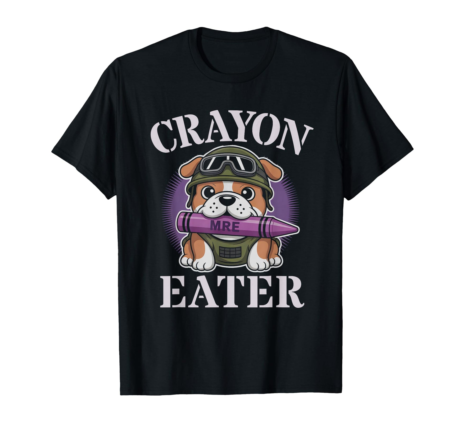Crayon Eater Bulldog Corps Team T-Shirt - Unique Graphic for Adults - T-Shirt, Sweatshirt, Hoodie