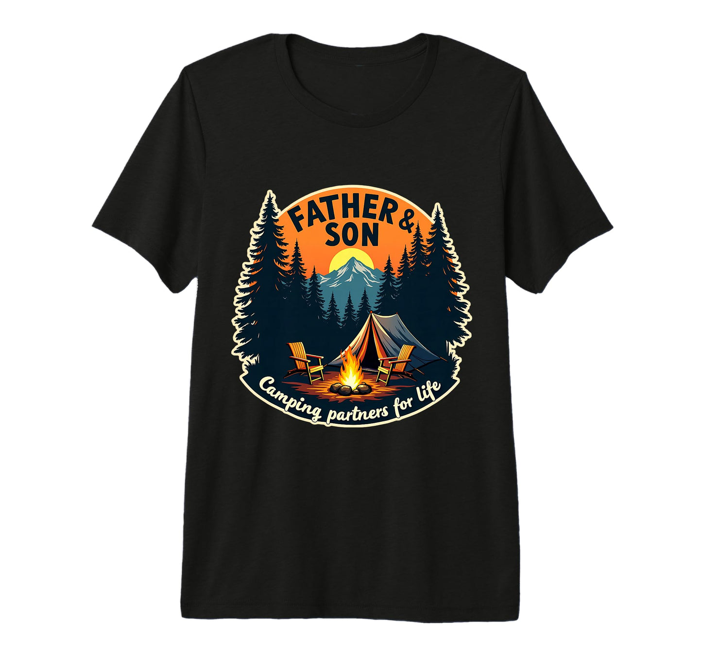 Father And Son Camping Partners Life T-Shirt - Unique Graphic for Adults - T-Shirt, Sweatshirt, Hoodie