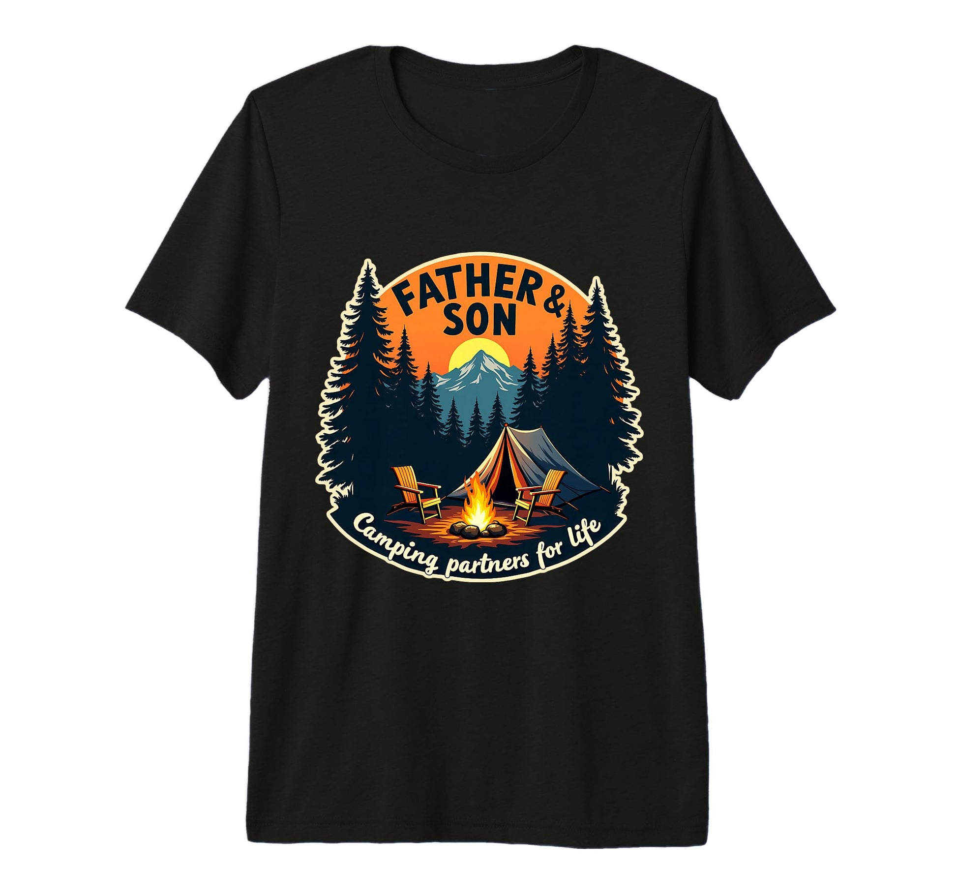 Father And Son Camping Partners Life T-Shirt - Unique Graphic for Adults - T-Shirt, Sweatshirt, Hoodie