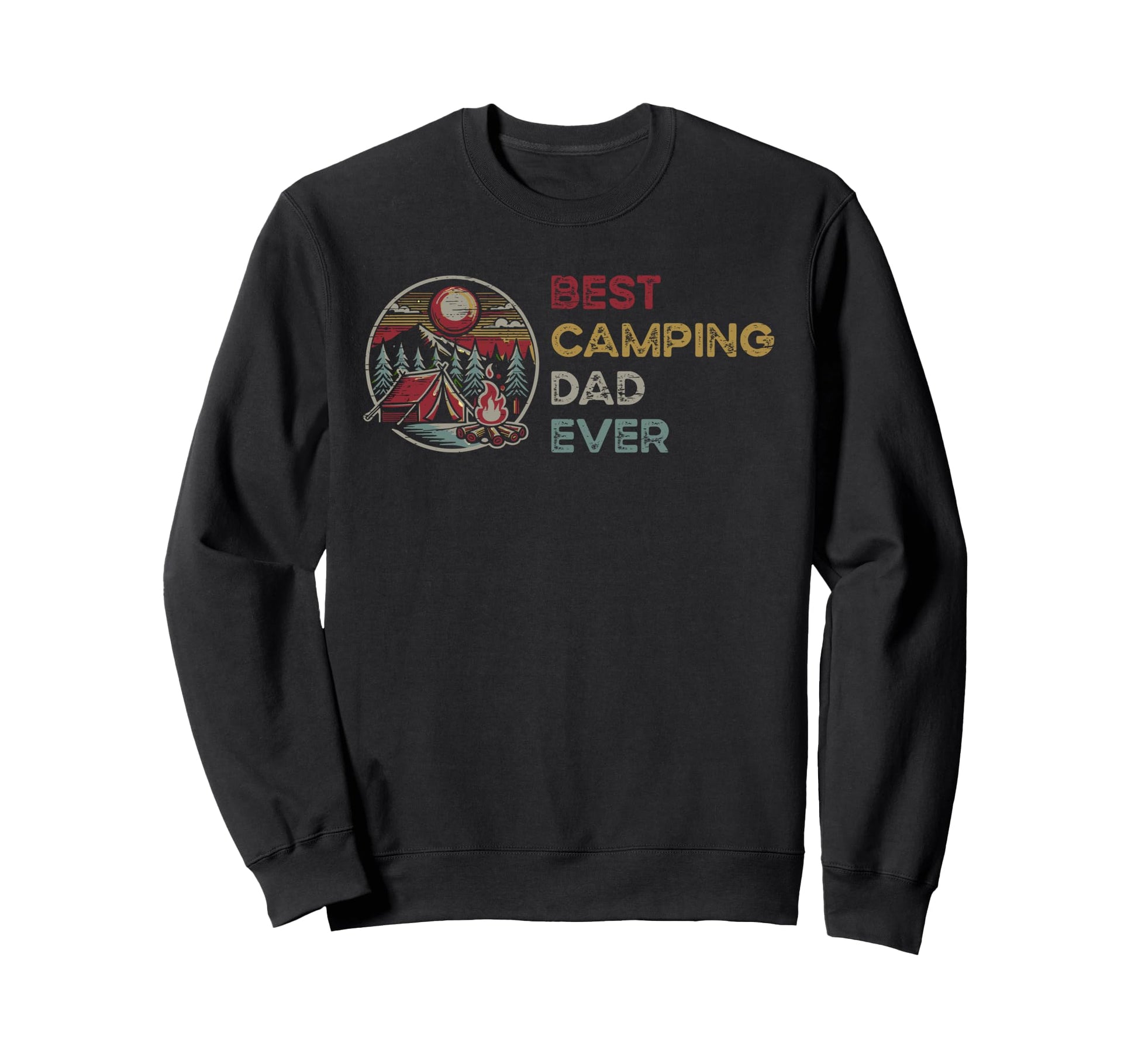 Best Camping Dad Ever Tent Sweatshirt - Custom Art Print for Adults - T-Shirt, Sweatshirt, Hoodie