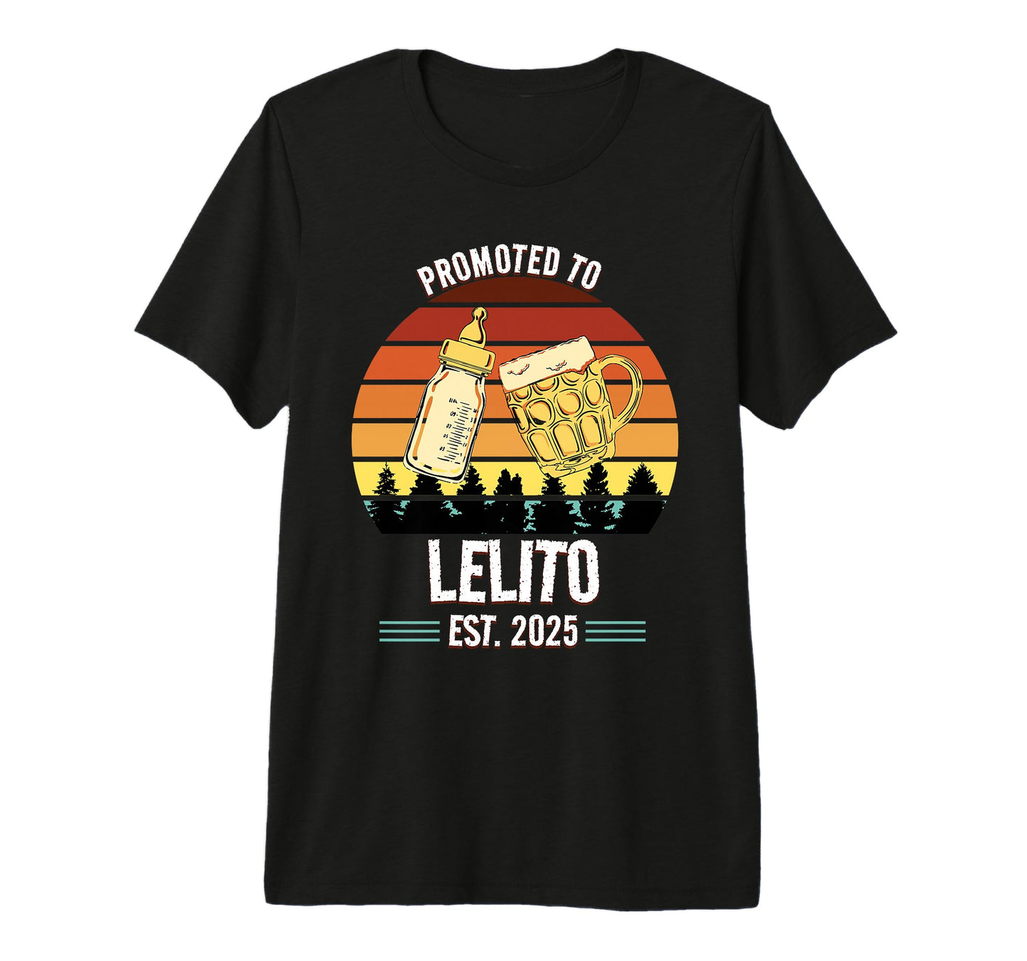 Mens Funny New Grandpa Promoted To Lelito T-Shirt - Trendy Graphic Unisex - T-Shirt, Sweatshirt, Hoodie