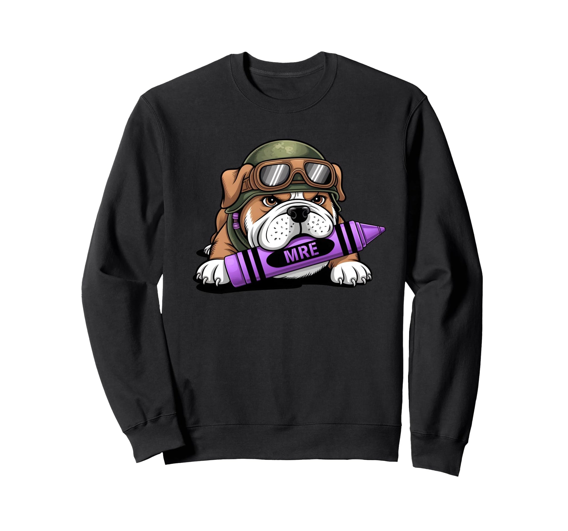 Bulldog Fueled Crayons Jarhead Sweatshirt - Aesthetic Graphic Men Women - T-Shirt, Sweatshirt, Hoodie