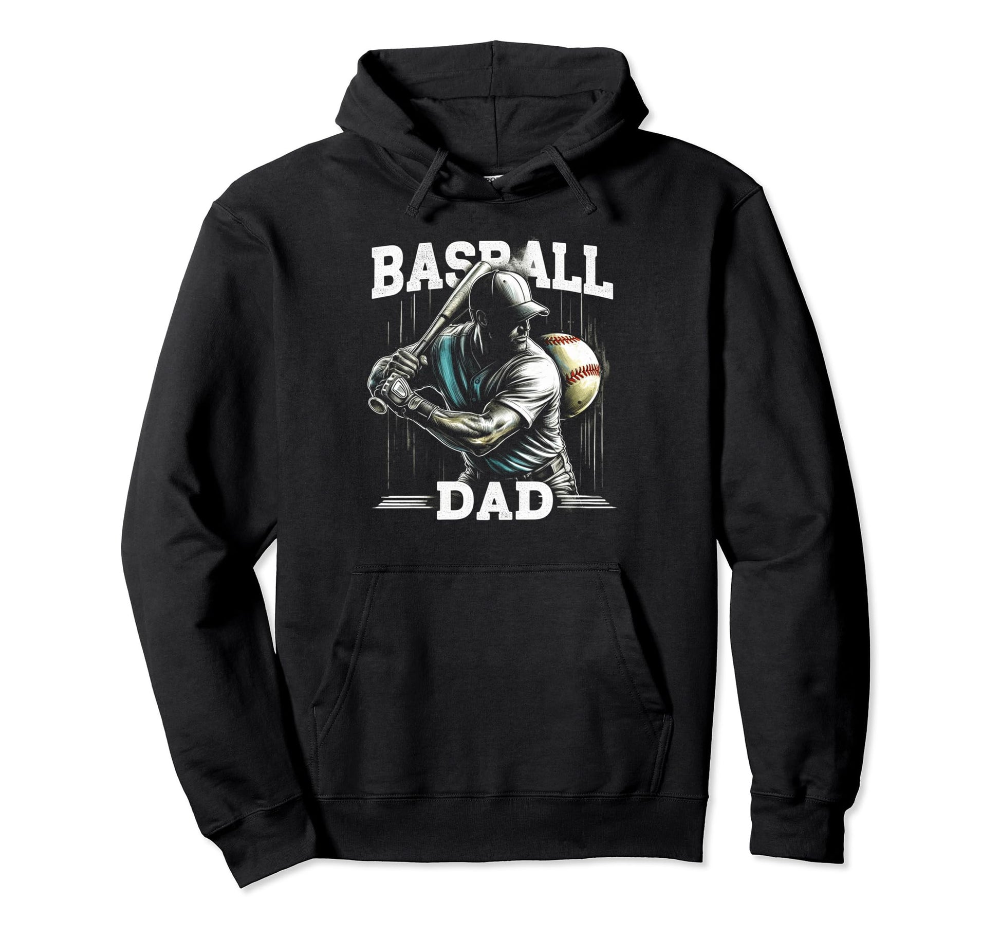 Baseball Dad Fathers Day Hoodie - Graphic Print Men Women - T-Shirt, Sweatshirt, Hoodie