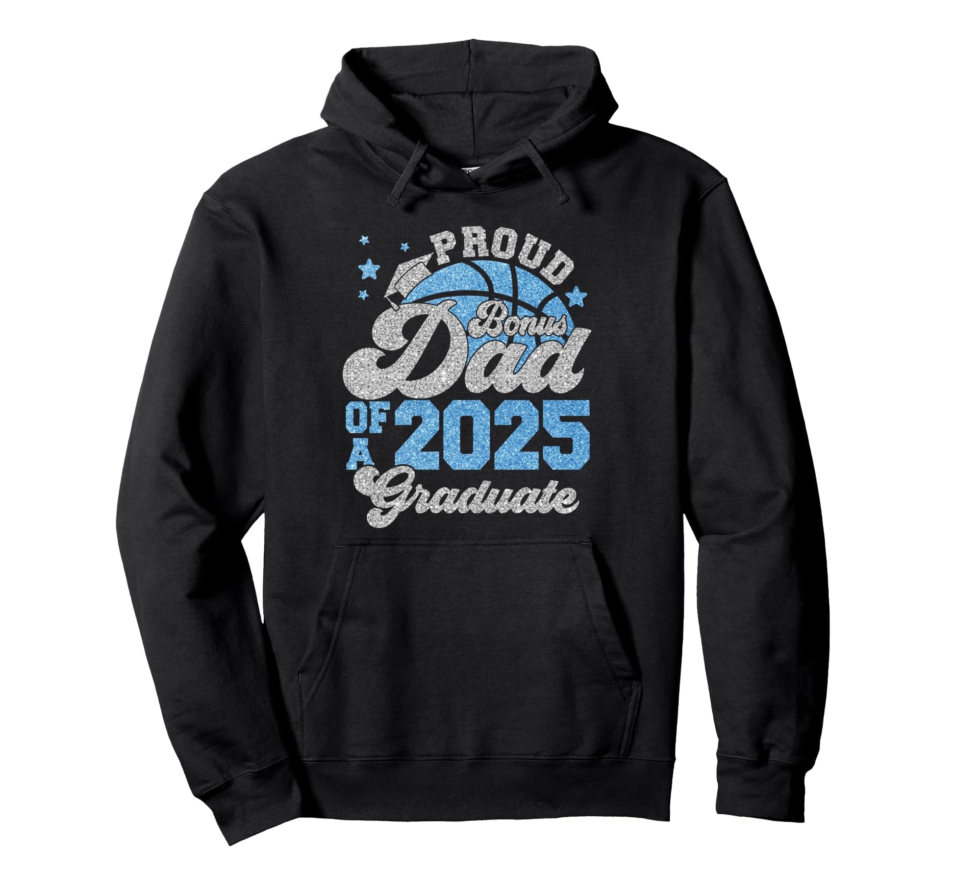 Bonus Dad 2025 Graduate Senior Hoodie - Custom Art Print for Adults - T-Shirt, Sweatshirt, Hoodie