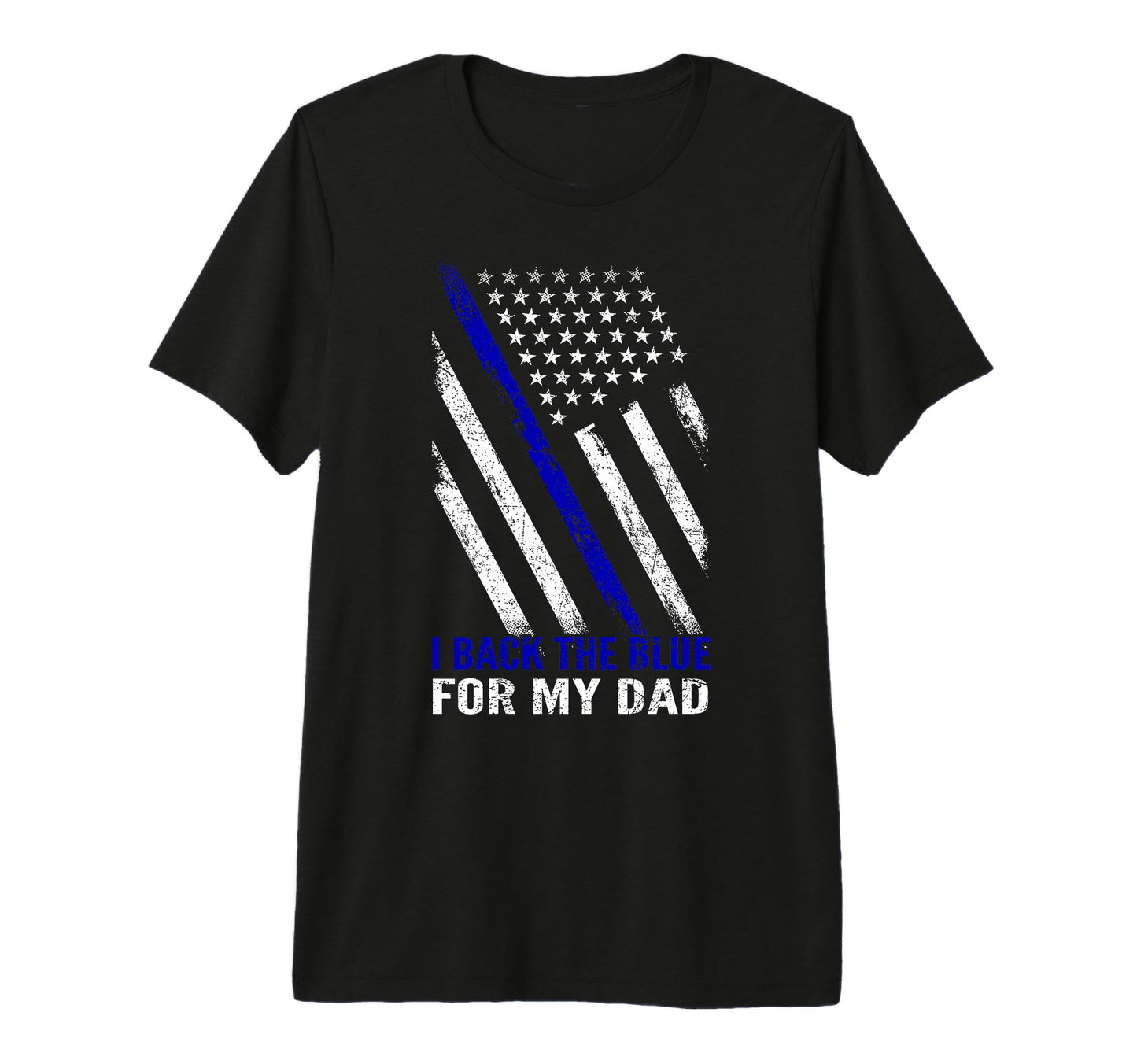 Back Blue My Dad Police Officer Fathers T-Shirt - Unique Graphic Men Women - T-Shirt, Sweatshirt, Hoodie