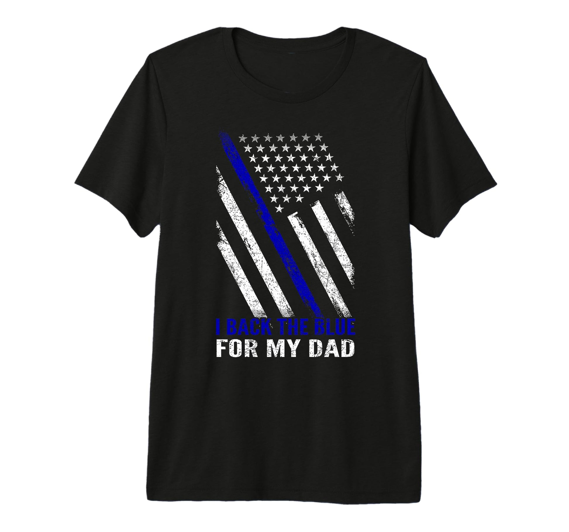 Back Blue My Dad Police Officer Fathers T-Shirt - Unique Graphic Men Women - T-Shirt, Sweatshirt, Hoodie
