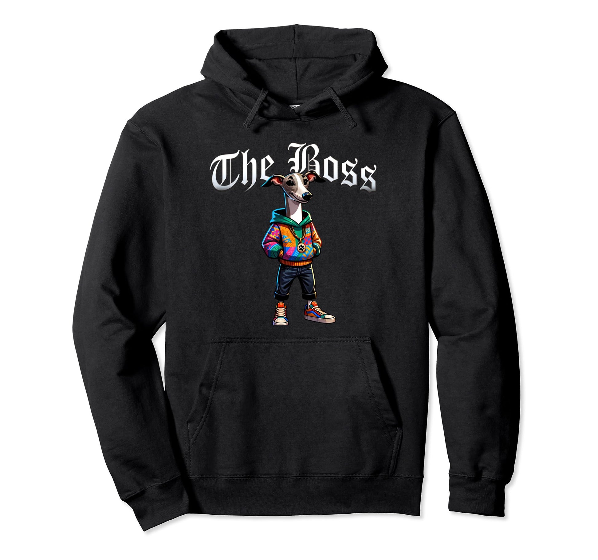 Whippet Dog Boss Jacket Outfit Dog Hoodie - Casual Everyday Wear Unisex - T-Shirt, Sweatshirt, Hoodie