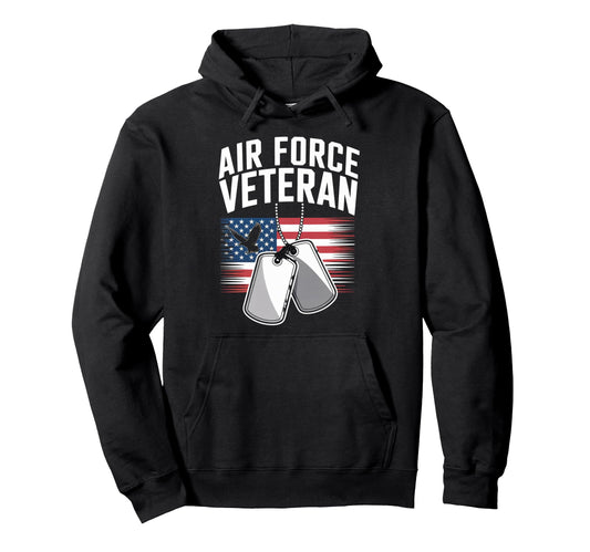 Air Force Veteran Us American Flag Dad Hoodie - Minimalist Print Men Women - T-Shirt, Sweatshirt, Hoodie