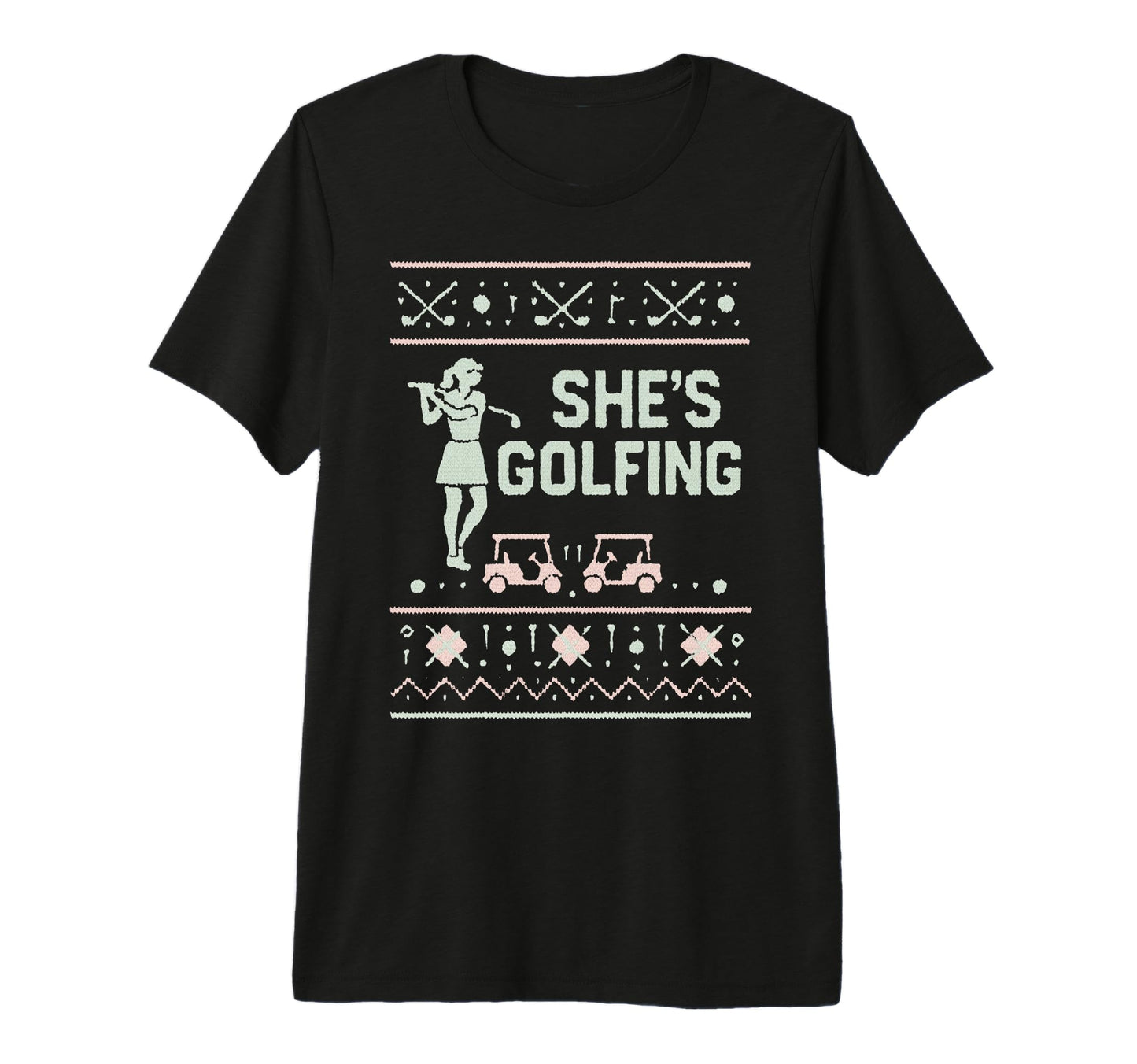 Shes Golfing Golfing Husband Golf Dad T-Shirt - Trendy Graphic Men Women - T-Shirt, Sweatshirt, Hoodie