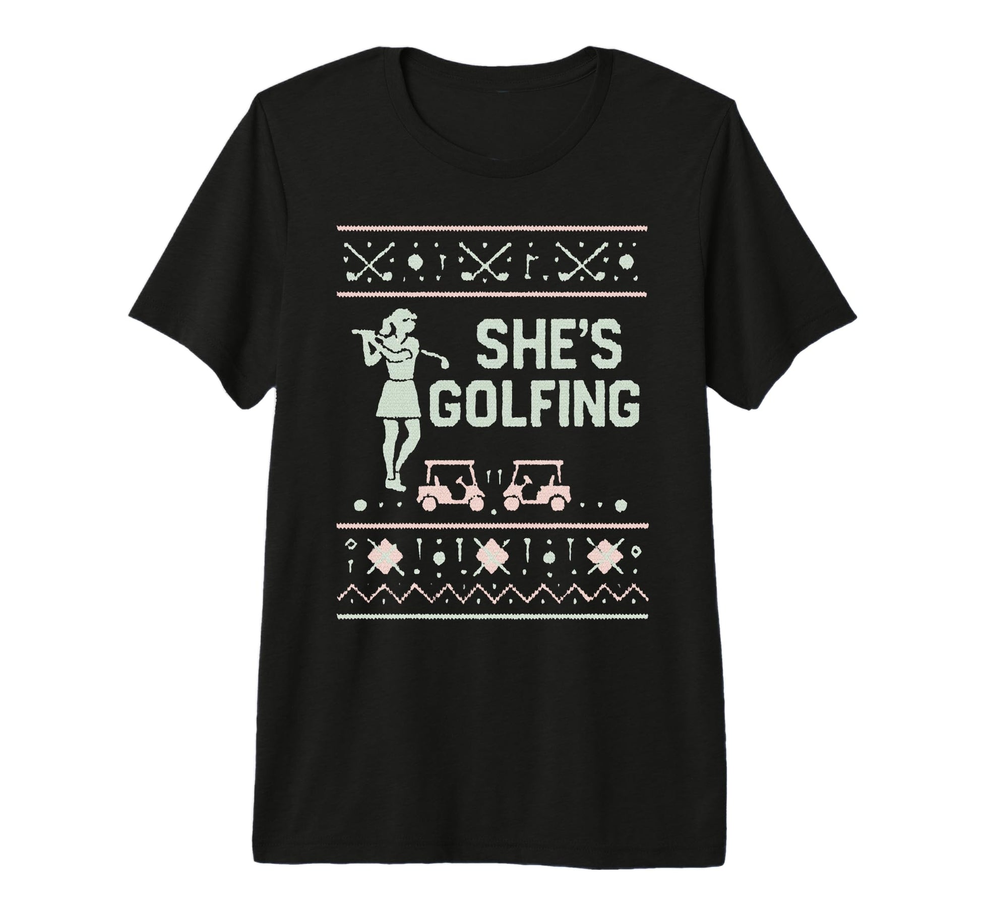 Shes Golfing Golfing Husband Golf Dad T-Shirt - Trendy Graphic Men Women - T-Shirt, Sweatshirt, Hoodie