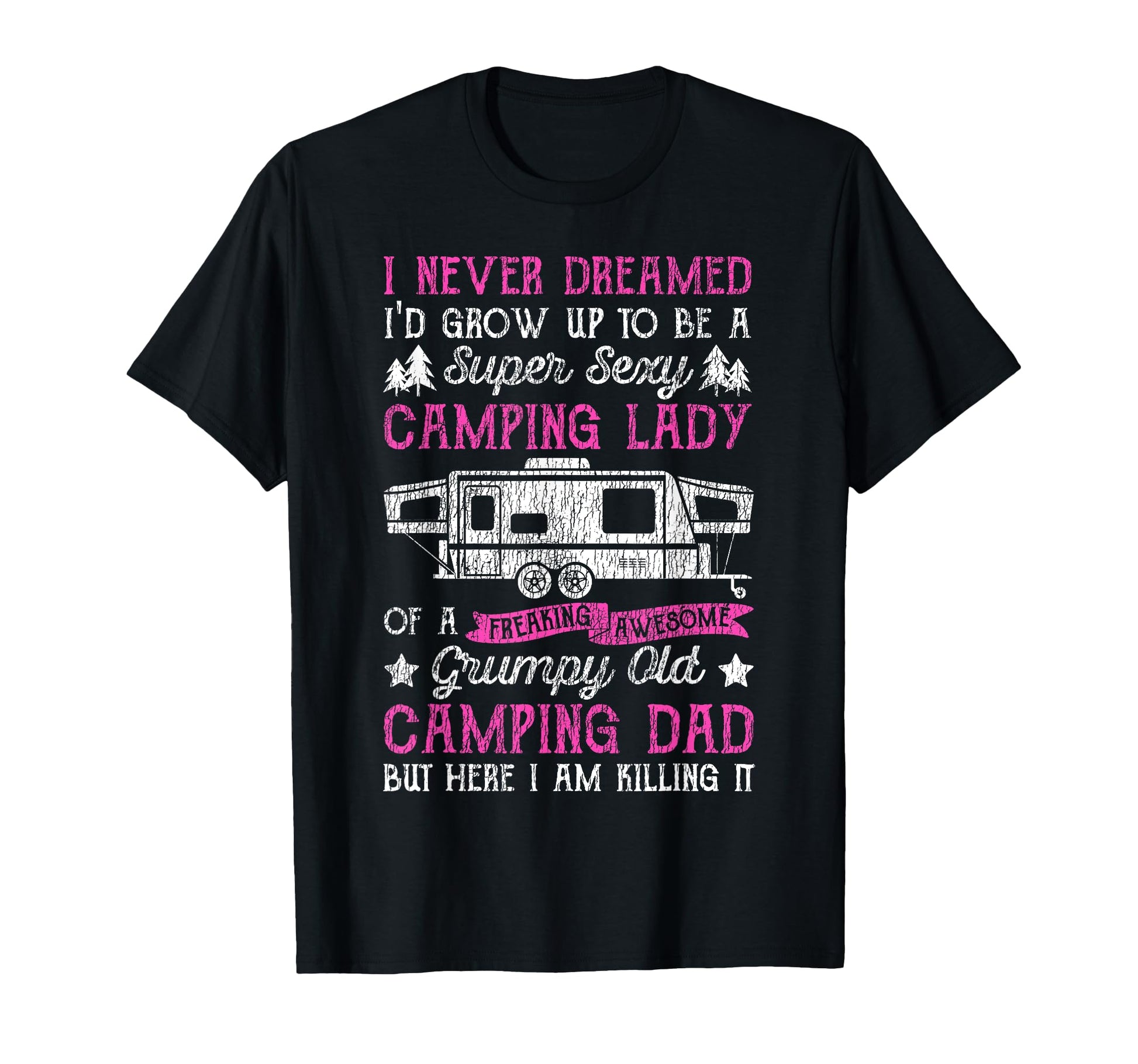 Motorhome Camping Wife Dad Caravan T-Shirt - Fun Novelty Design for Adults - T-Shirt, Sweatshirt, Hoodie