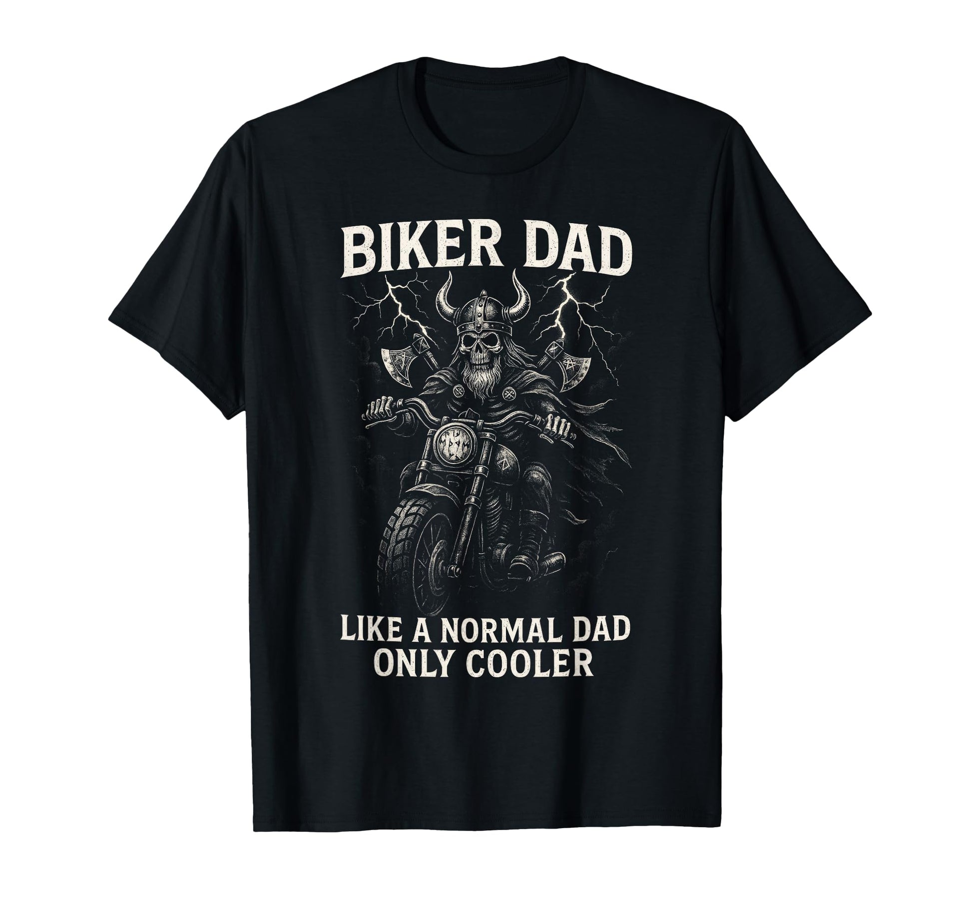 Biker Dad Viking Motorcycle Adventure T-Shirt - Novelty Apparel Men Women - T-Shirt, Sweatshirt, Hoodie