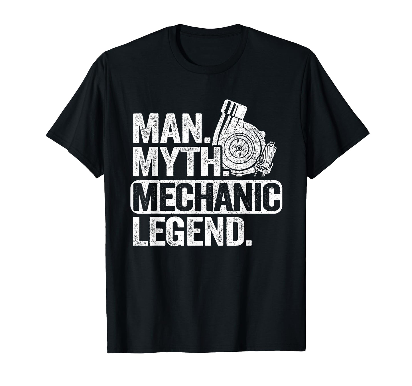 Myth Mechanic Legend Car Guy Garage T-Shirt - Minimalist Print Men Women - T-Shirt, Sweatshirt, Hoodie