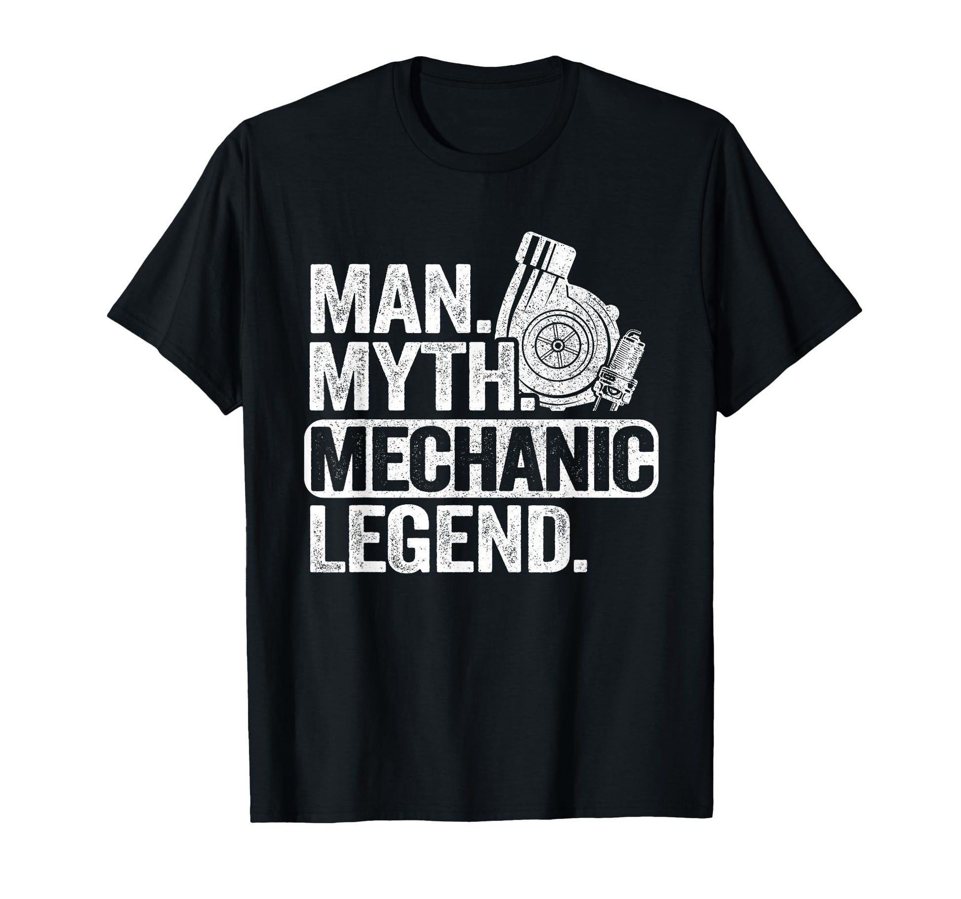 Myth Mechanic Legend Car Guy Garage T-Shirt - Minimalist Print Men Women - T-Shirt, Sweatshirt, Hoodie