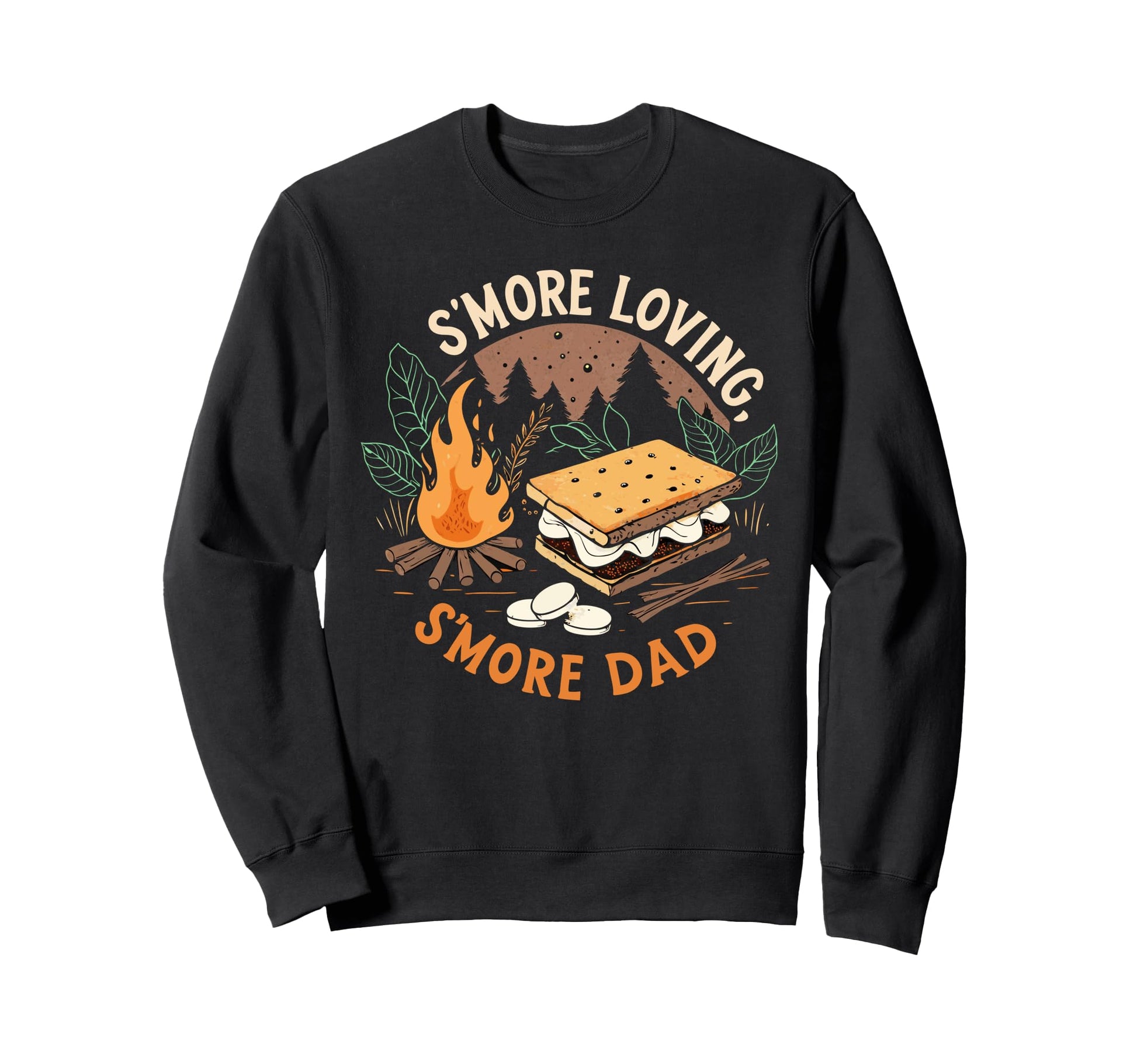 Fathers Day Campfire Smore Sweatshirt - Aesthetic Graphic for Adults - T-Shirt, Sweatshirt, Hoodie