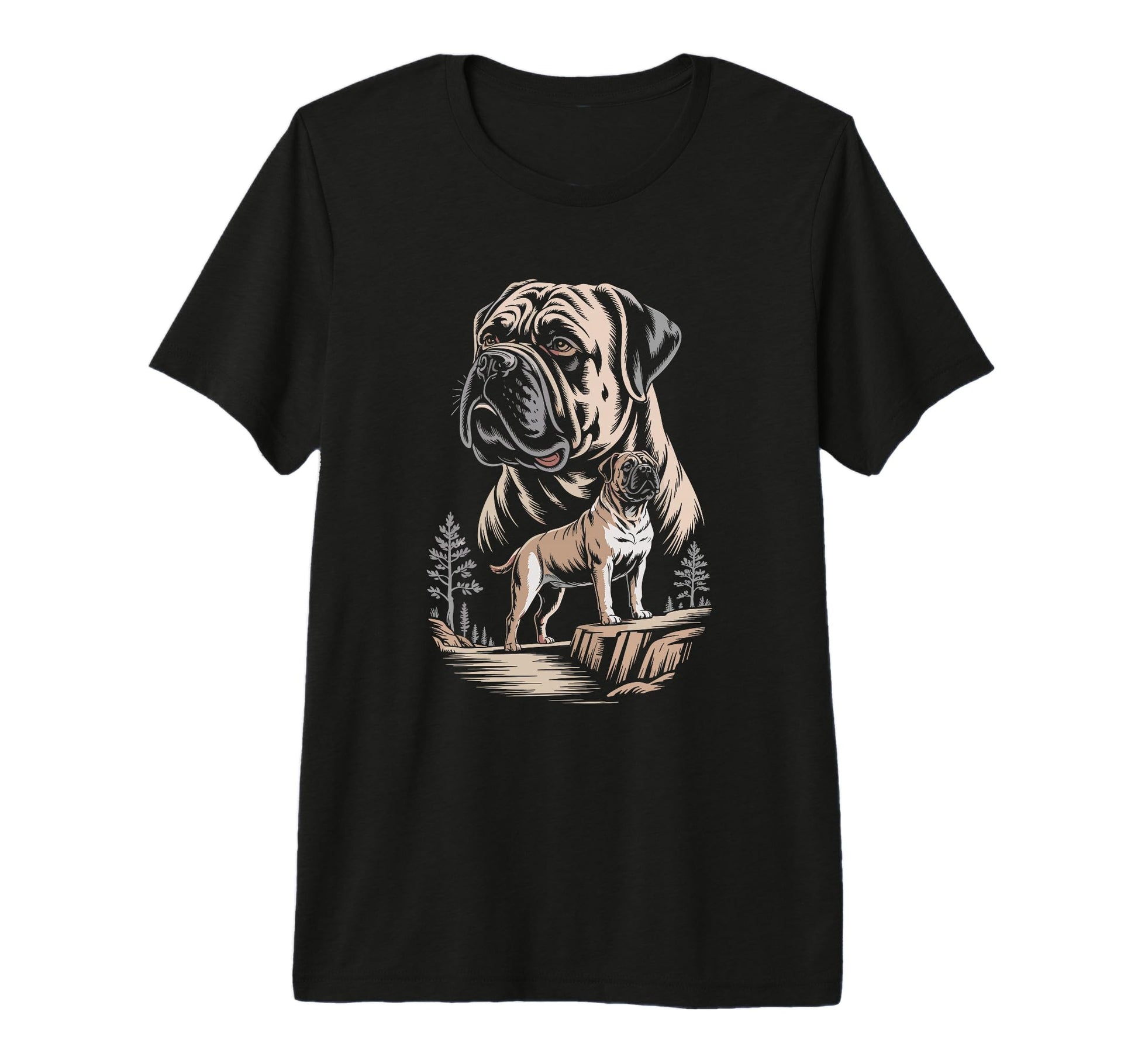 Mom Dad Bullmastiff Dog Owner Hiking T-Shirt - Graphic Print Men Women - T-Shirt, Sweatshirt, Hoodie