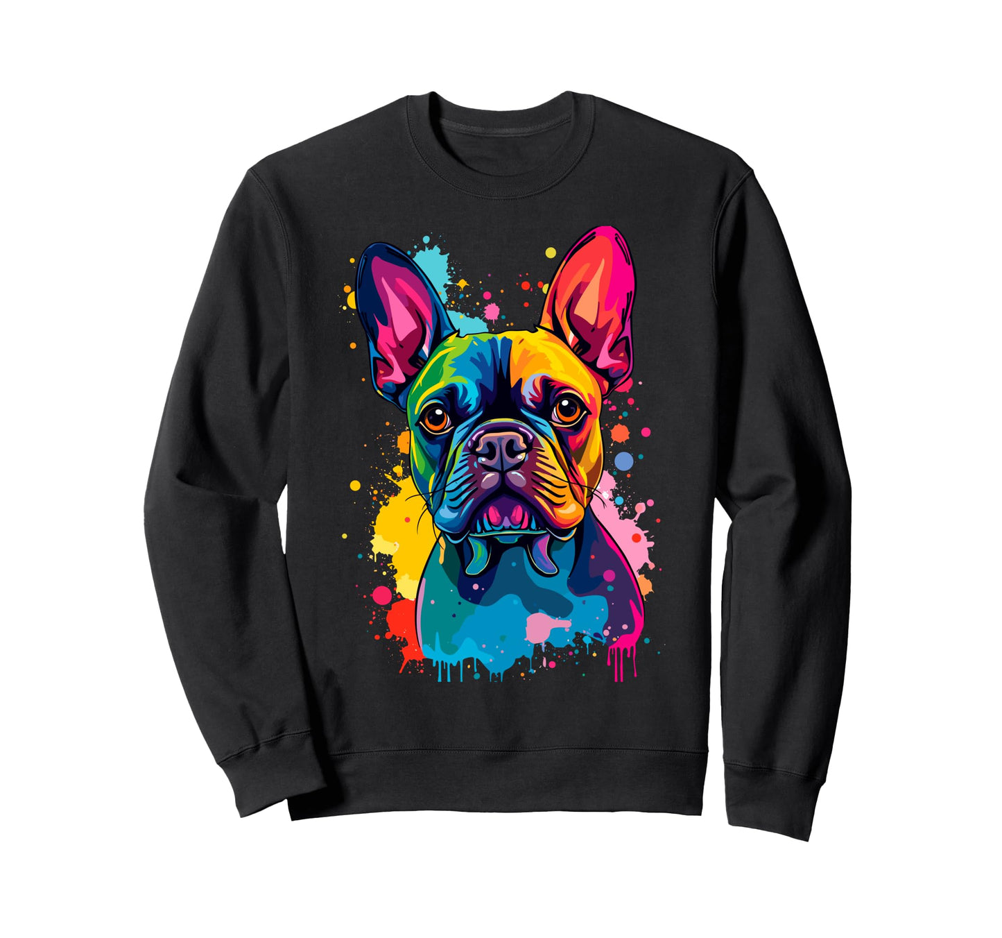 Pop Art French Bulldog Lover Dogs Sweatshirt - Minimalist Print Men Women - T-Shirt, Sweatshirt, Hoodie