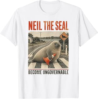 Neil the Seal Become Ungovernable Cute Animal Traffic Cone T-Shirt Unisex T-shirt, Sweatshirt, Hoodie, Long Sleeve Tee - T-Shirt, Sweatshirt, Hoodie