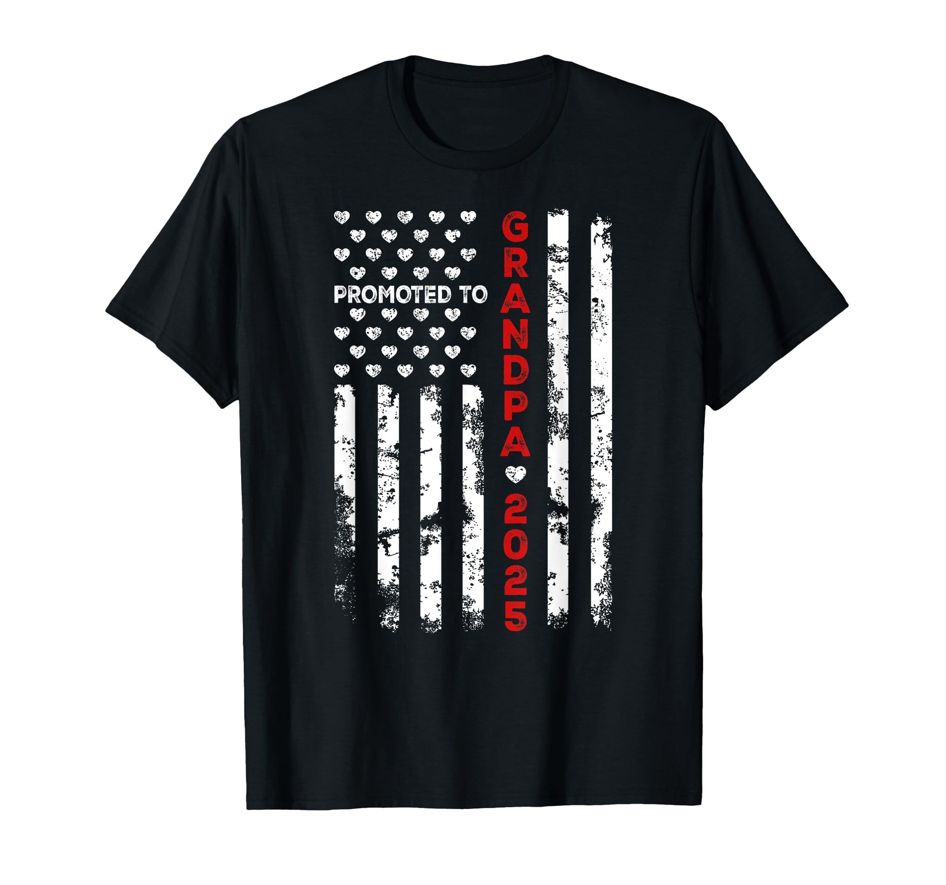 Usa American Flag Promoted To Grandpa T-Shirt - Unique Graphic Unisex - T-Shirt, Sweatshirt, Hoodie