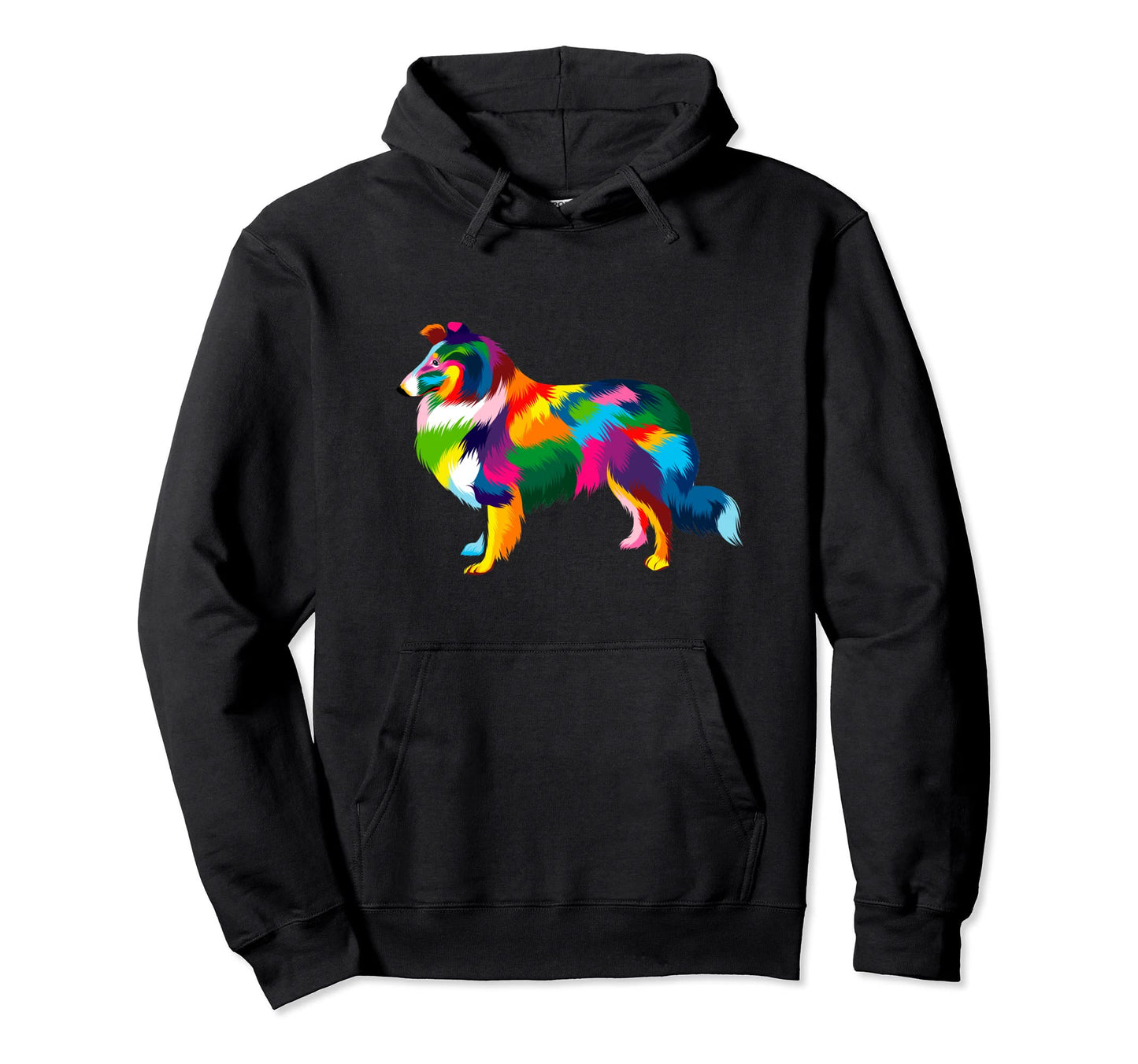 Lassie Pop Art Collie Dog Hoodie - Casual Everyday Wear Men Women - T-Shirt, Sweatshirt, Hoodie