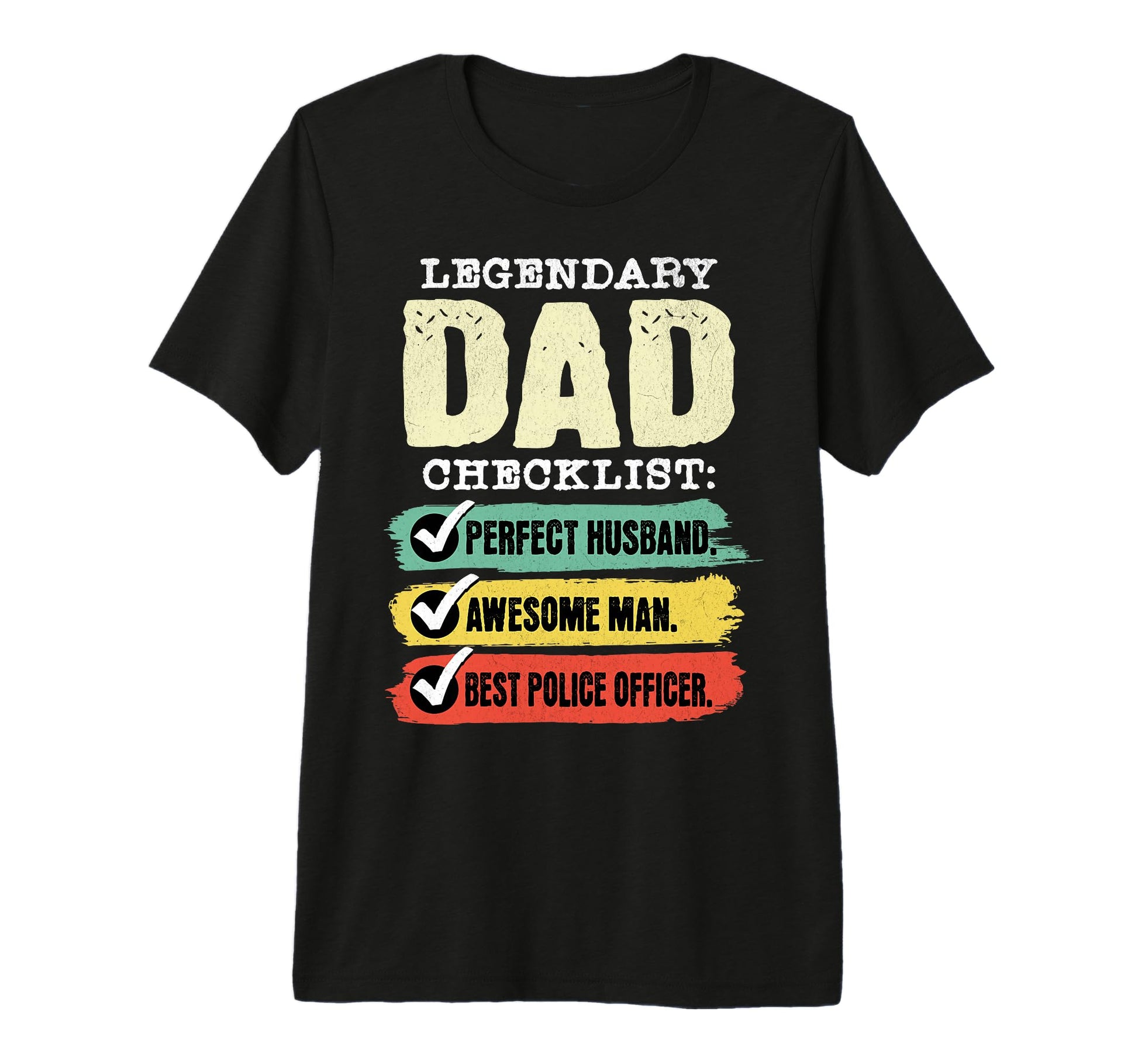 Police Officer Dad Tri Blend T-Shirt - Novelty Apparel Unisex - T-Shirt, Sweatshirt, Hoodie