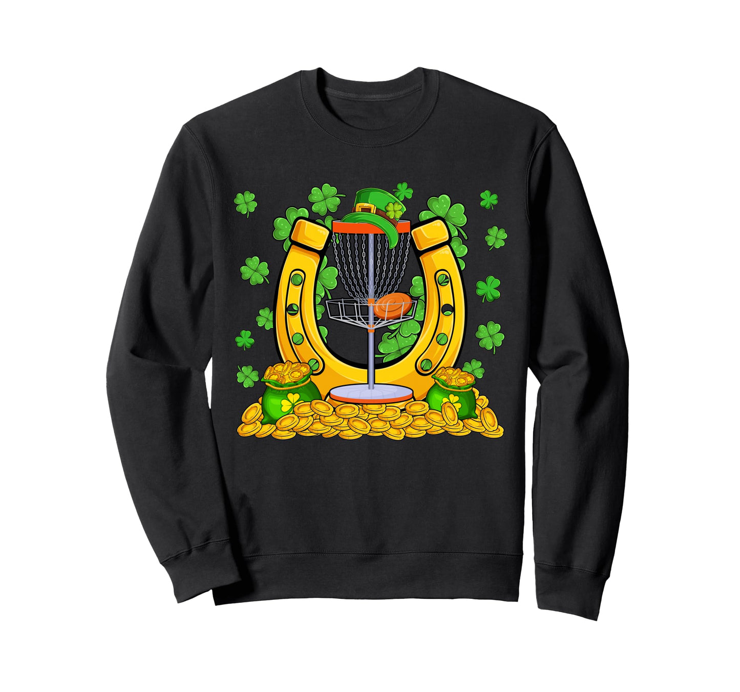 St Patricks Day Disc Golf Tools Sweatshirt - Custom Art Print Men Women - T-Shirt, Sweatshirt, Hoodie